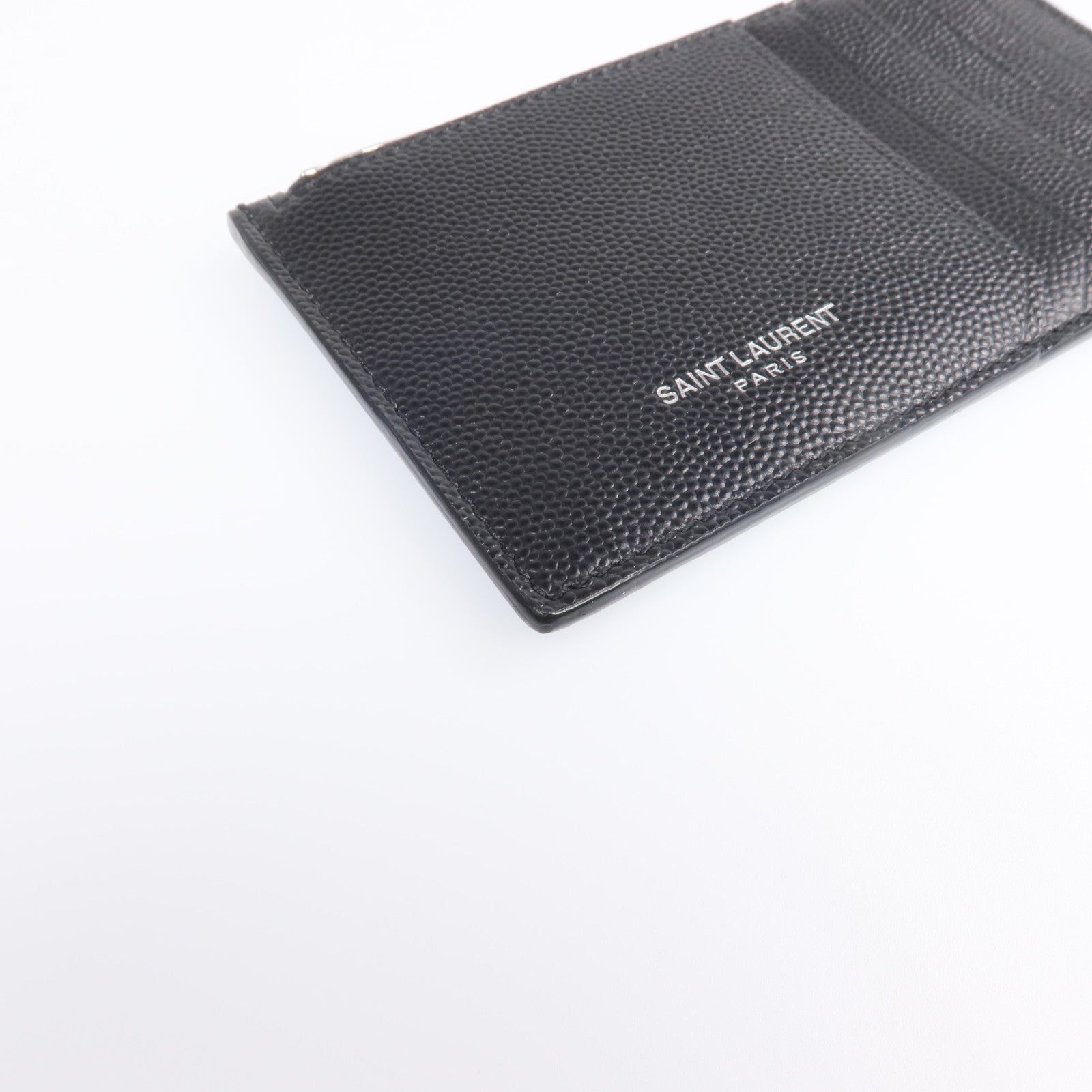 SAINT LAURENT 牛皮皮革Card Case銀扣卡片套