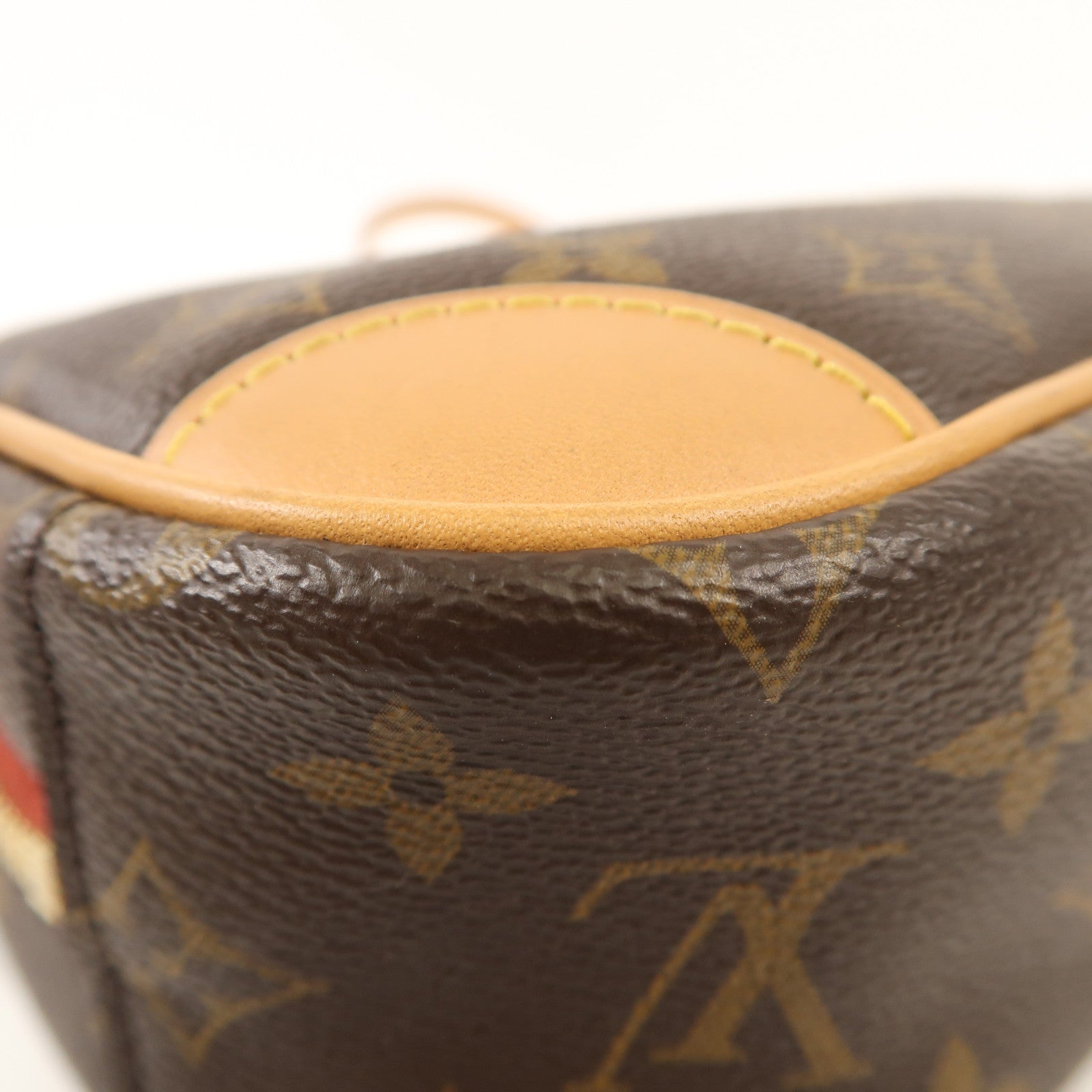 LOUIS VUITTON Monogram Deauville Mini金扣肩背袋棕色