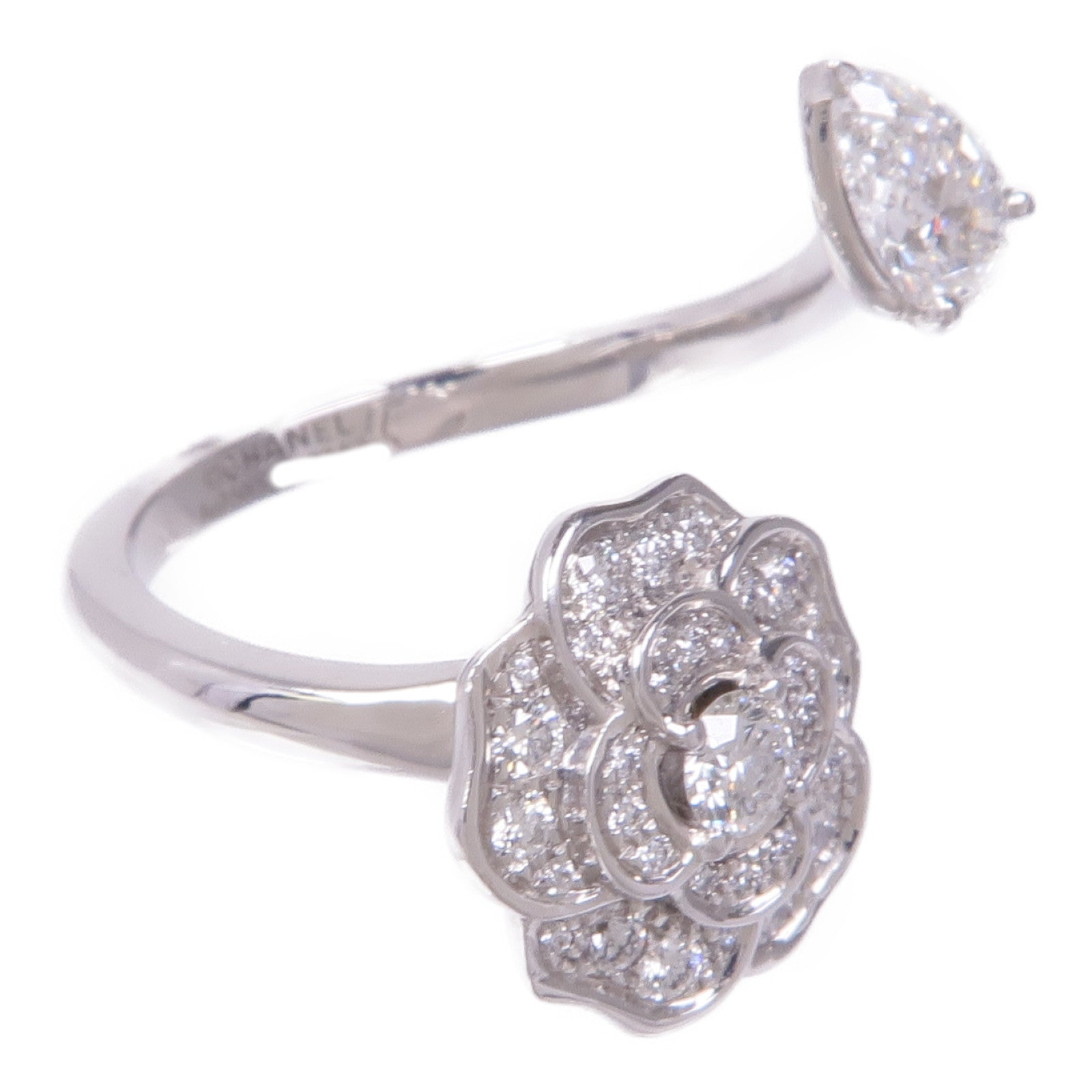 CHANEL 18K白金Cameila Precieux Ring鑽石戒指Chanel#52/US#6