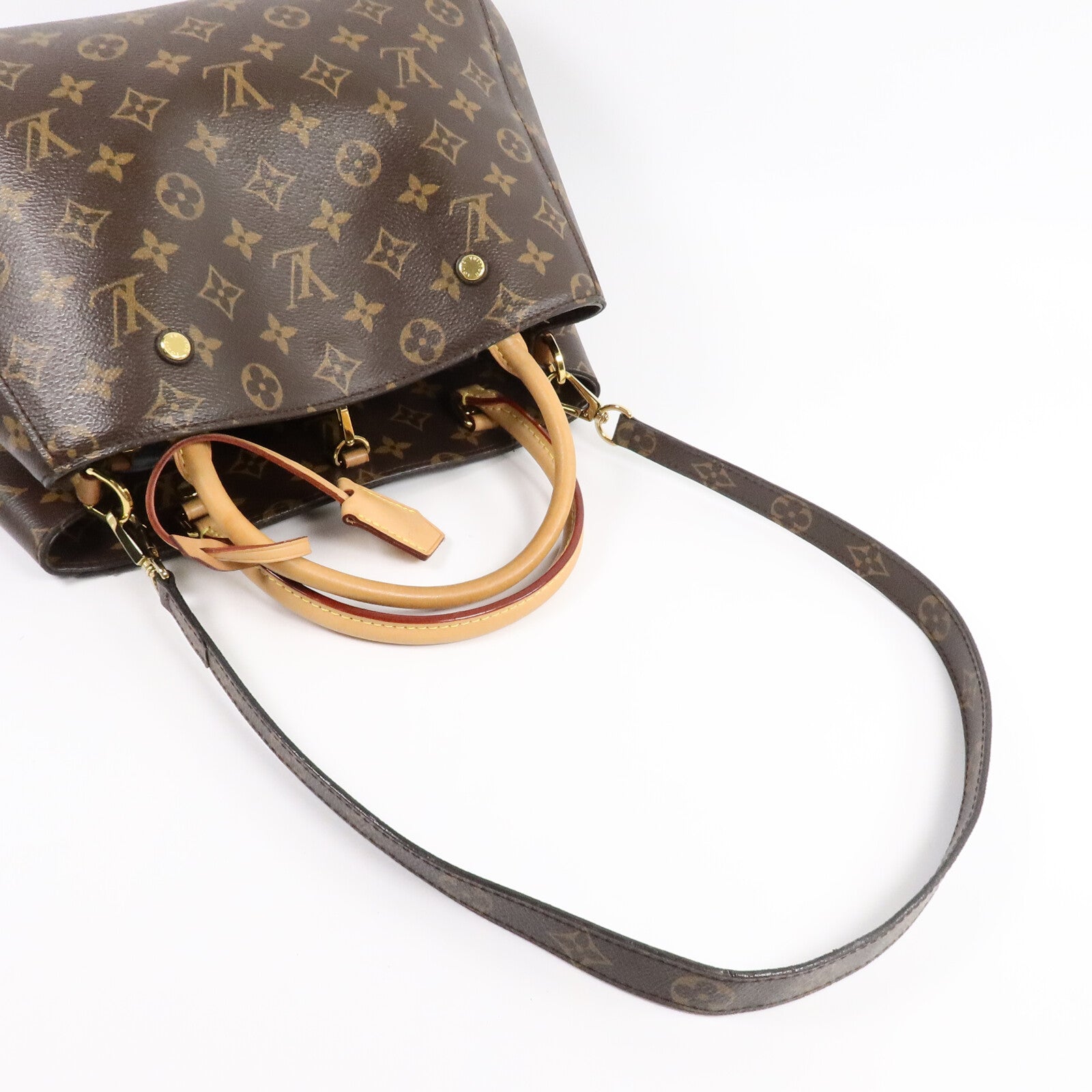 LOUIS VUITTON Monogram Montaigne MM手挽肩背兩用袋