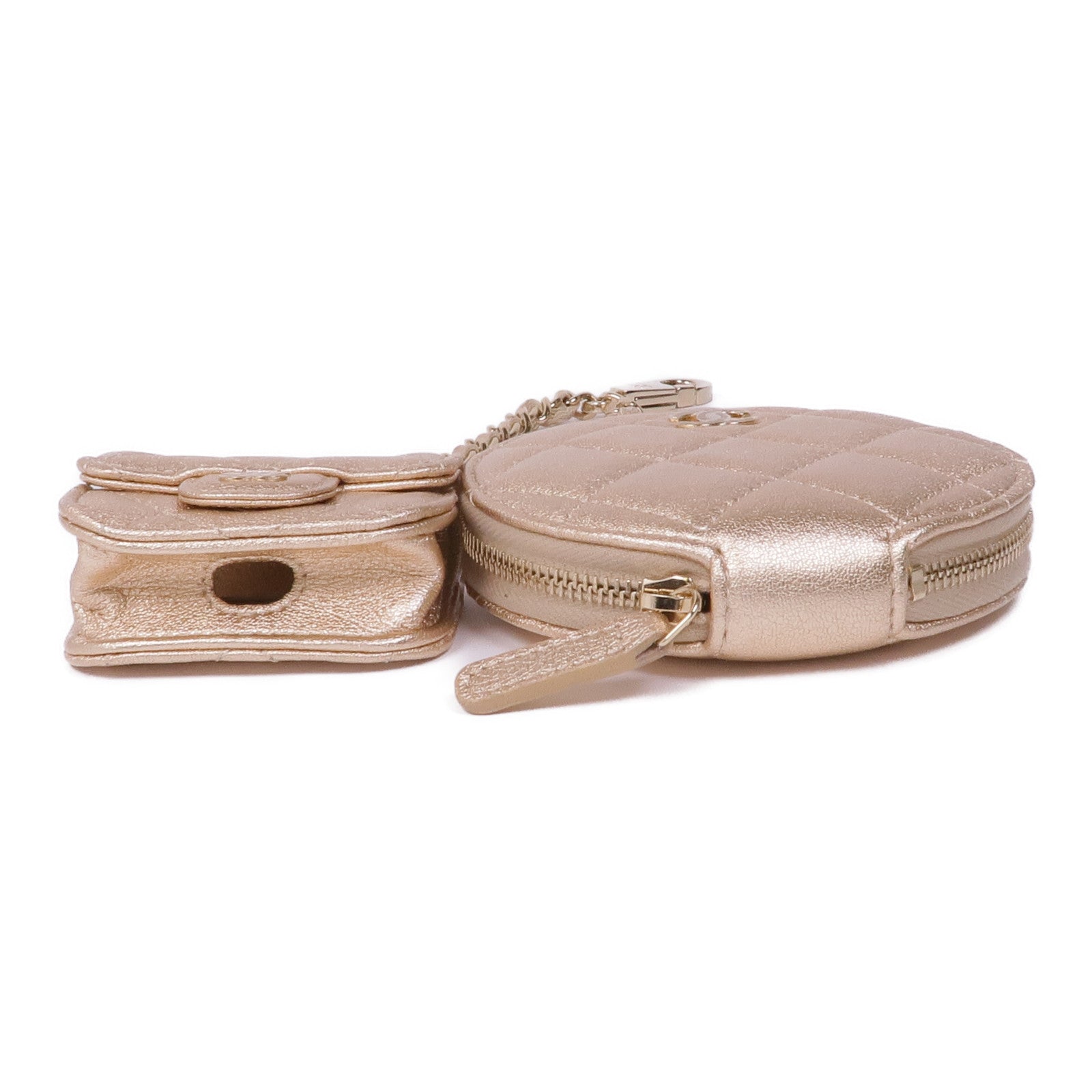 CHANEL 羊皮皮革Coin Case金扣零錢包