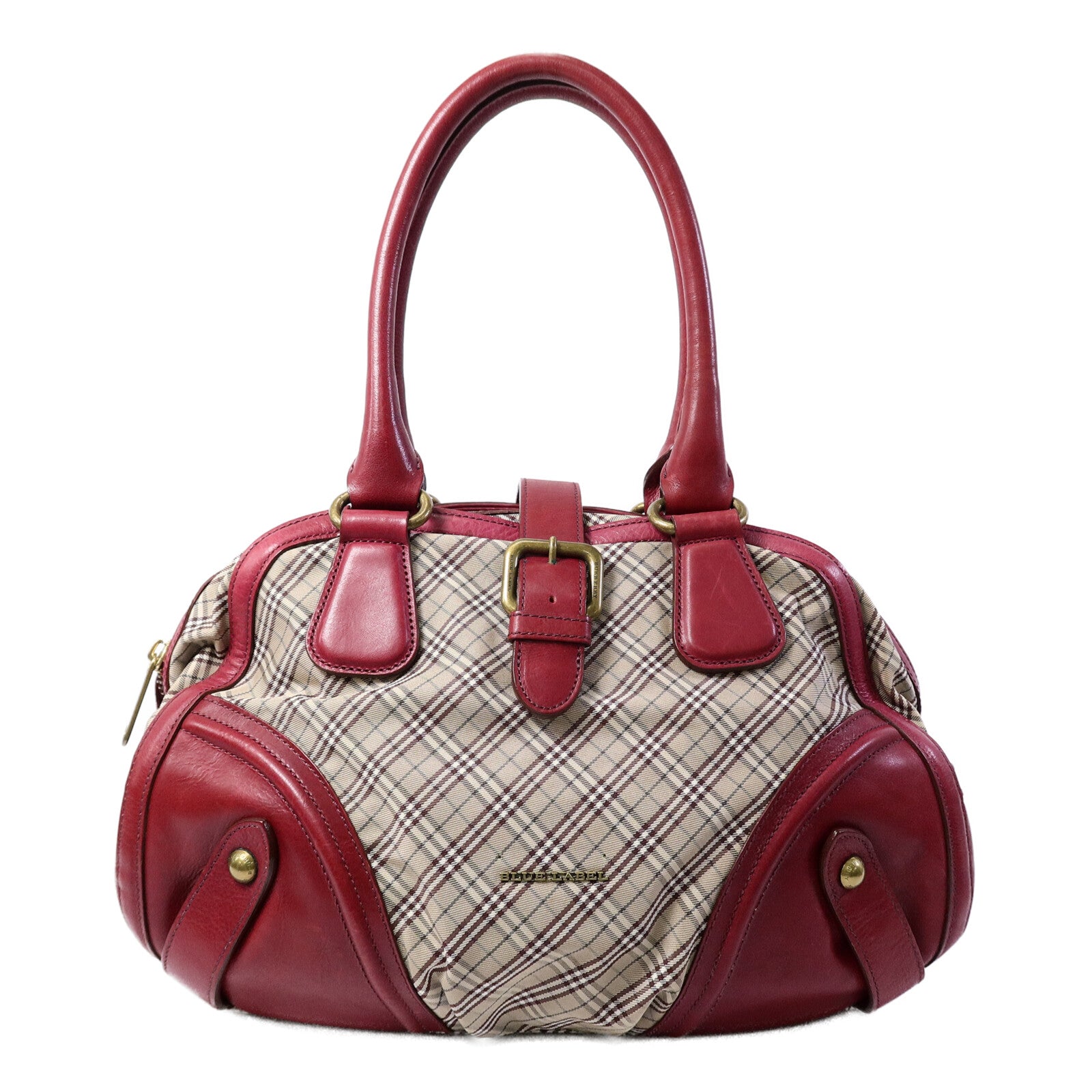 BURBERRY 帆布/皮革Shoulder Bag肩背袋