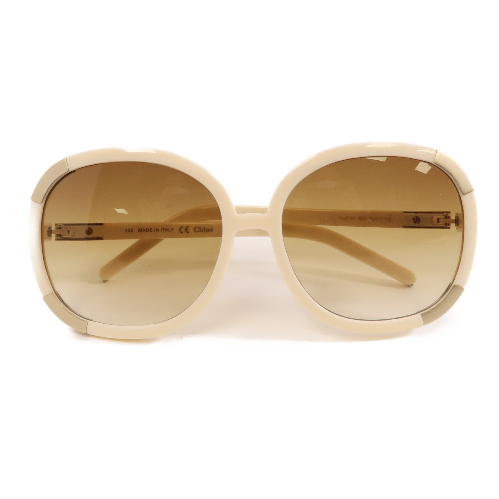 Chloe PVC Sunglasses太陽眼鏡白色/黃色