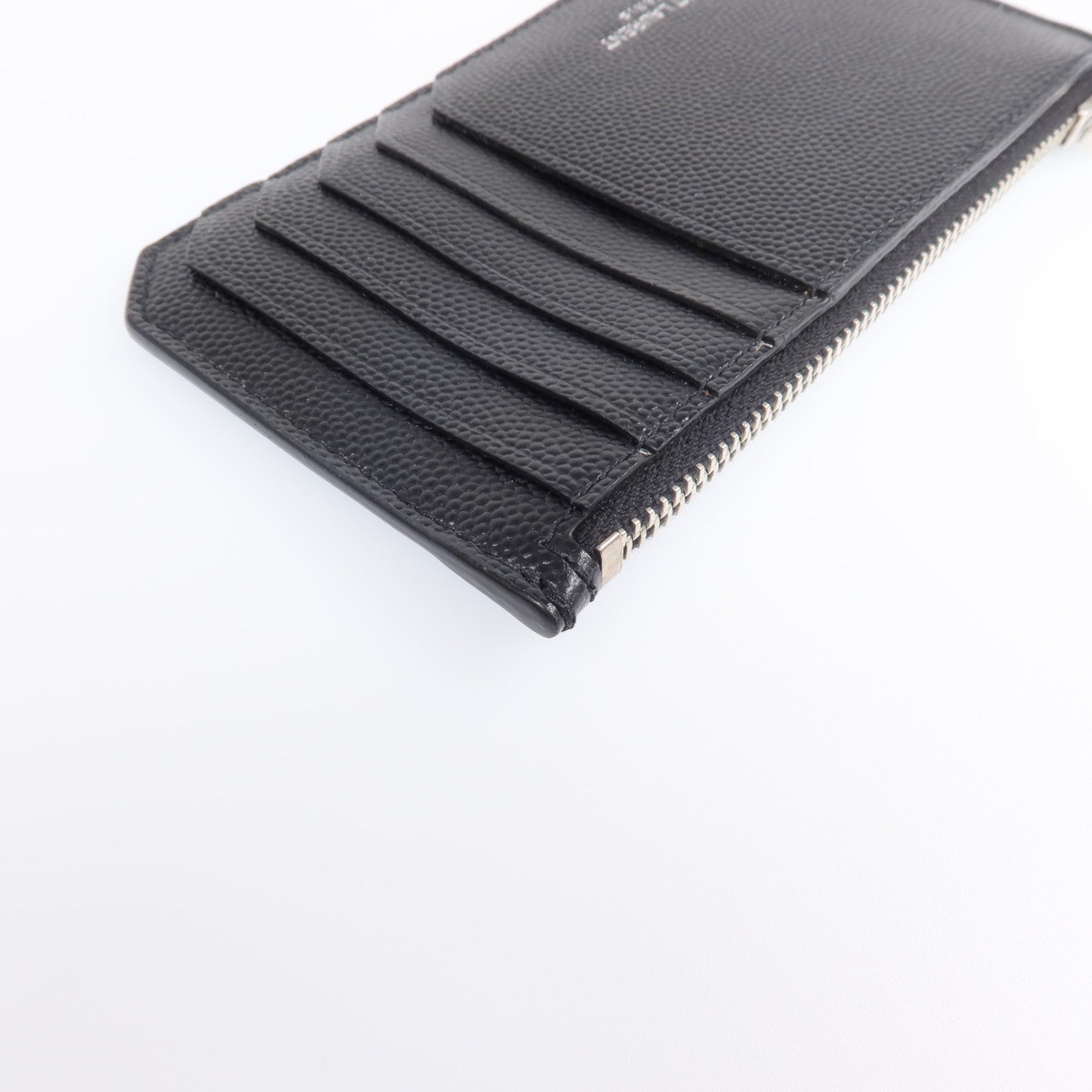 SAINT LAURENT 牛皮皮革Card Case銀扣卡片套
