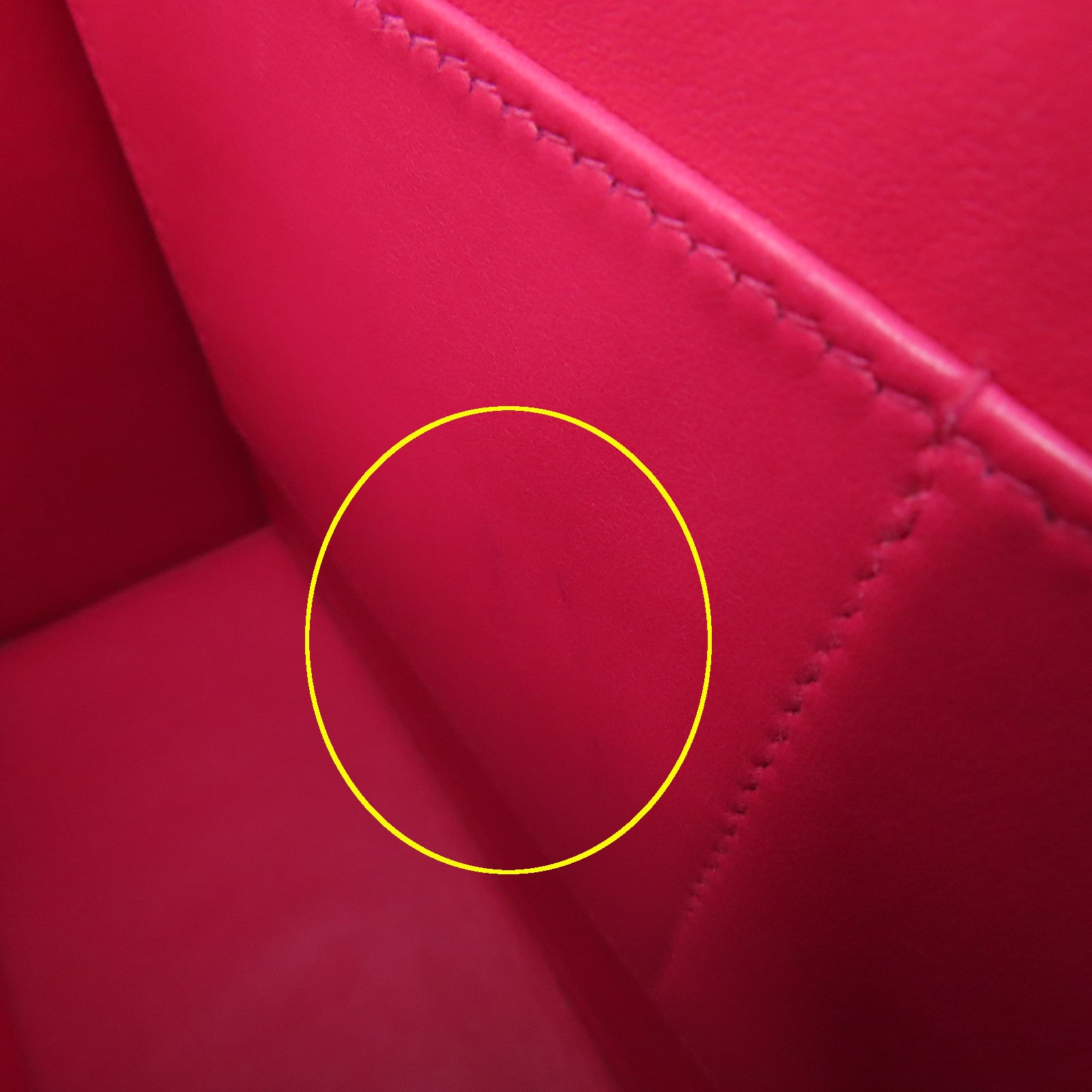 HERMES Epsom皮革Verrou 21银扣肩背袋Rose Extreme粉红色