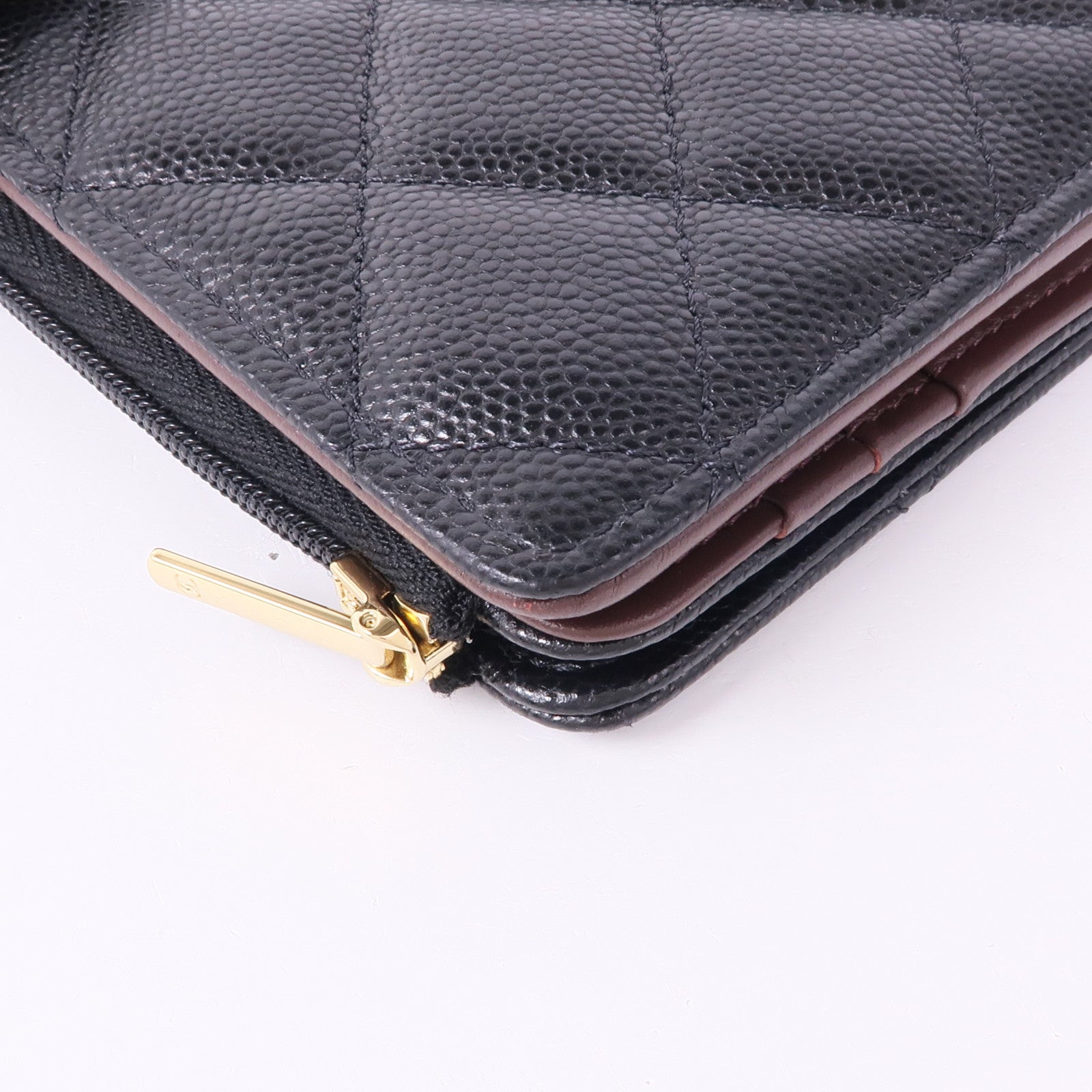 CHANEL 牛皮皮革Long Wallet金扣長錢包
