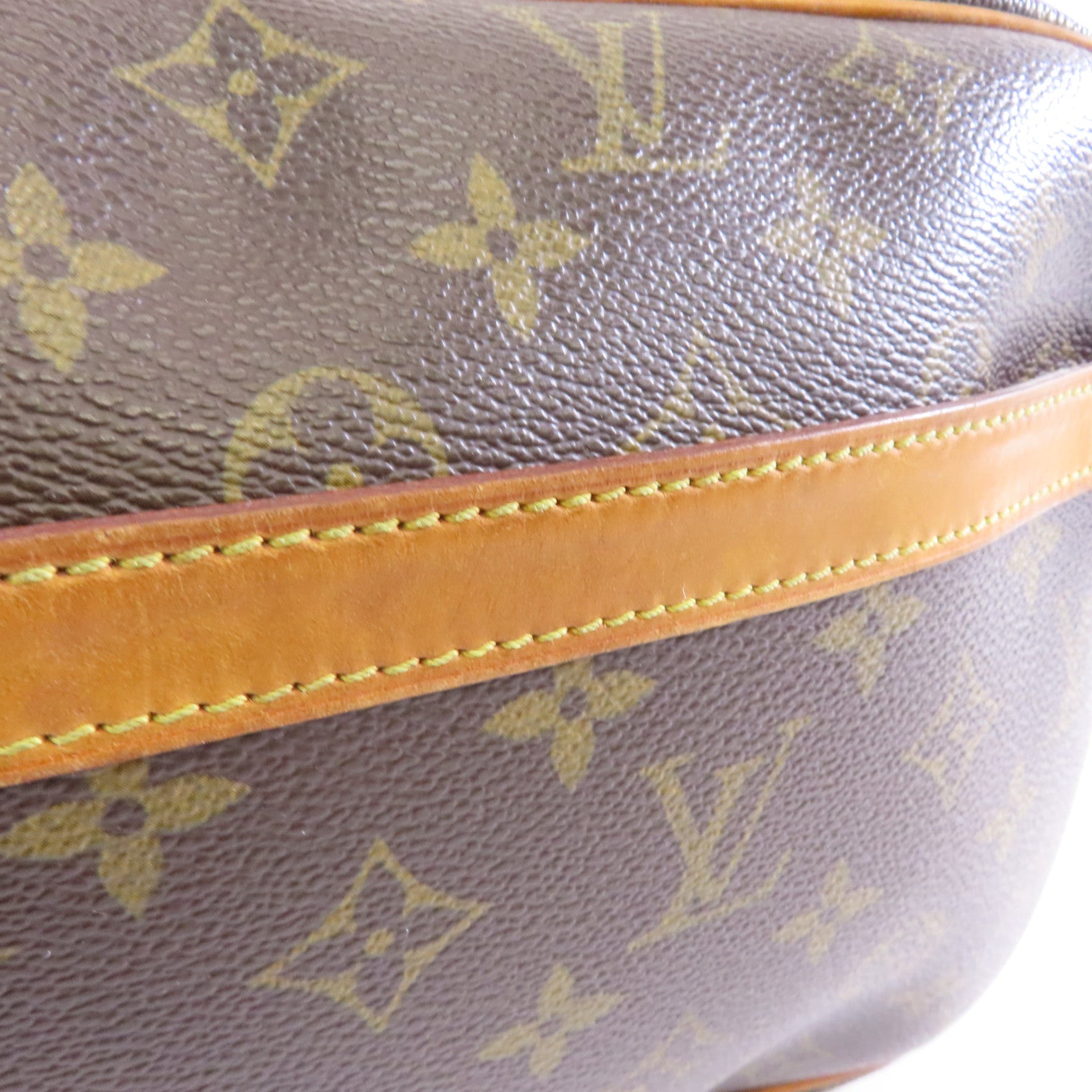 LOUIS VUITTON Monogram Reporter PM金扣肩背袋啡色