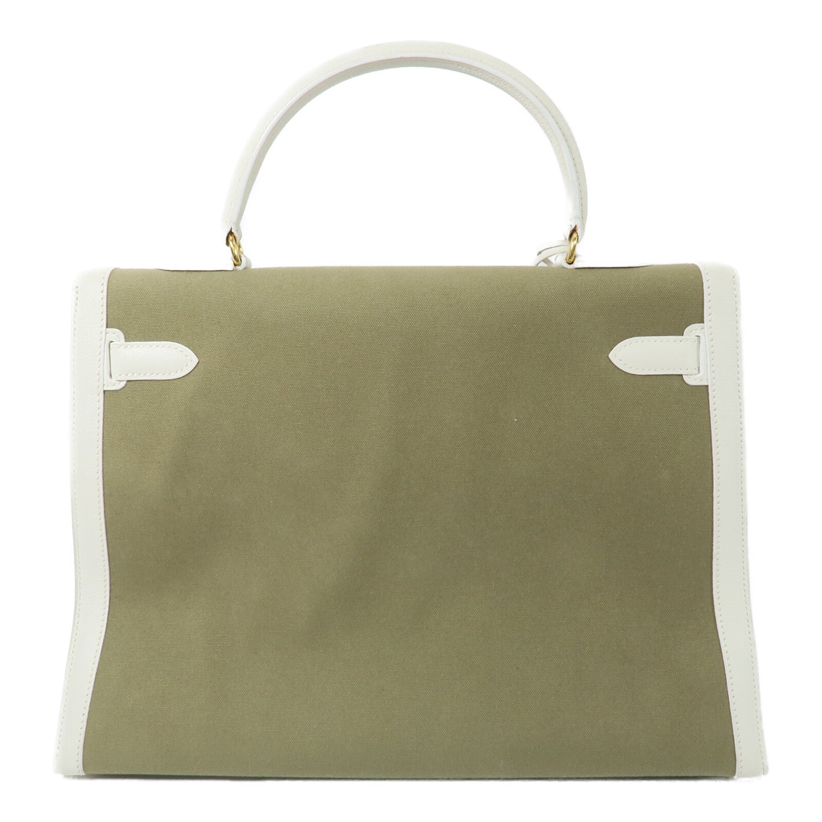 HERMES Toile H帆布Kelly 35手挽肩背兩用袋