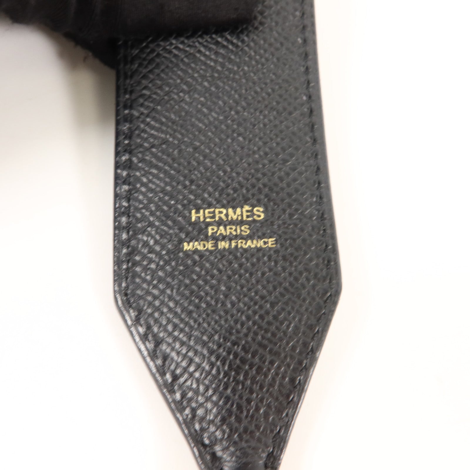 HERMES Epsom皮革Tressage Bag Strap肩帶Noir/Lime/Malachite