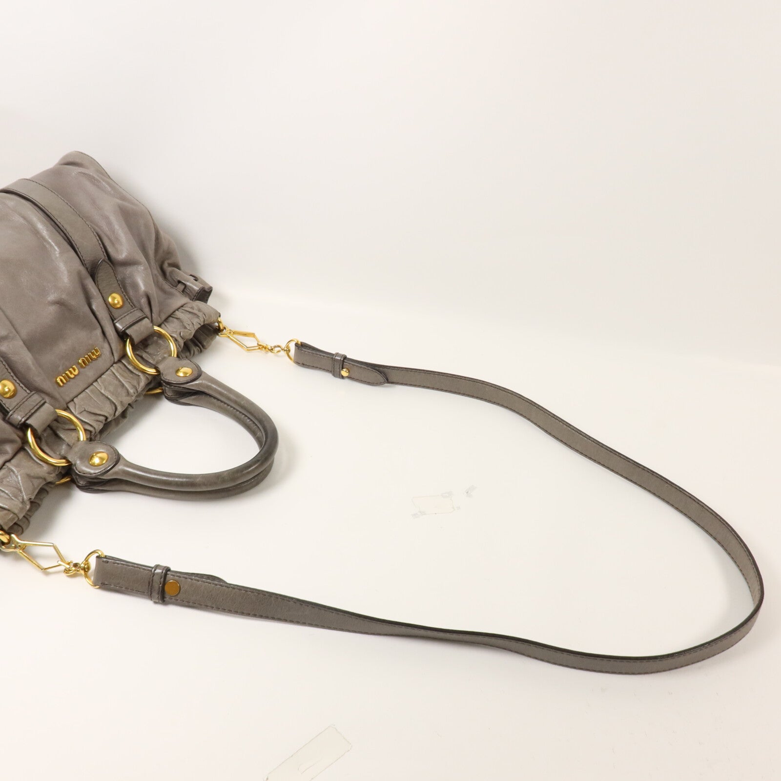 Miu Miu 牛皮皮革2 Way Shoulder手挽肩背兩用袋