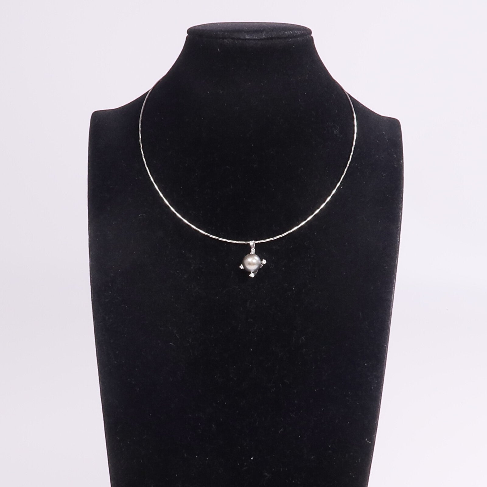 JEWELRY 18K白金Pearl Diamond Necklace珍珠/鑽石項鍊