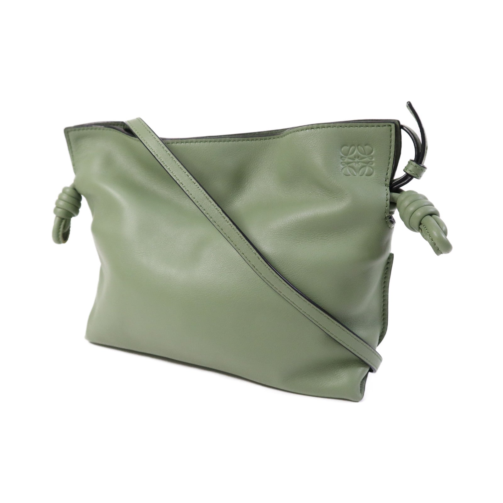 LOEWE 牛皮皮革Flamenco Cluth金扣肩背袋
