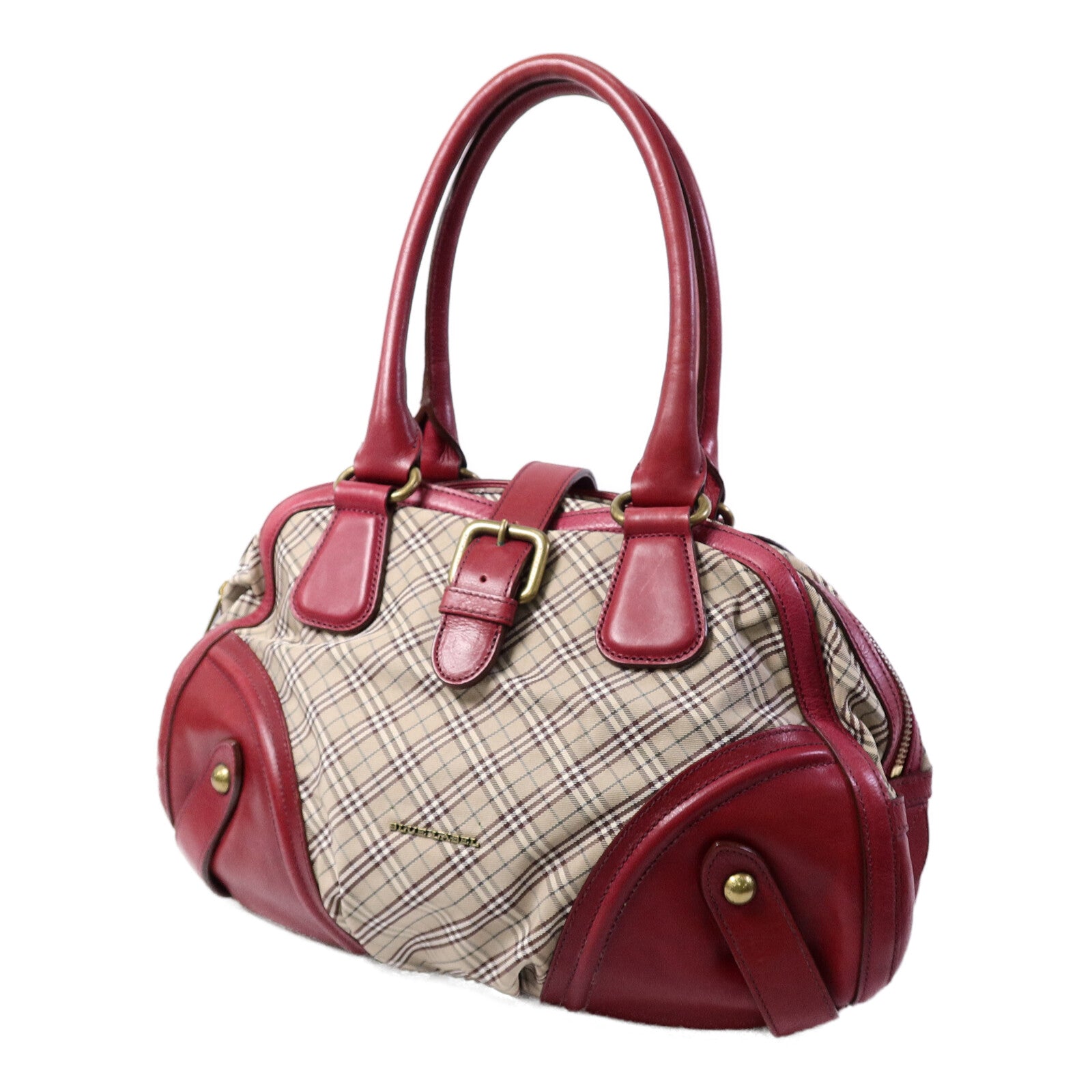 BURBERRY 帆布/皮革Shoulder Bag肩背袋