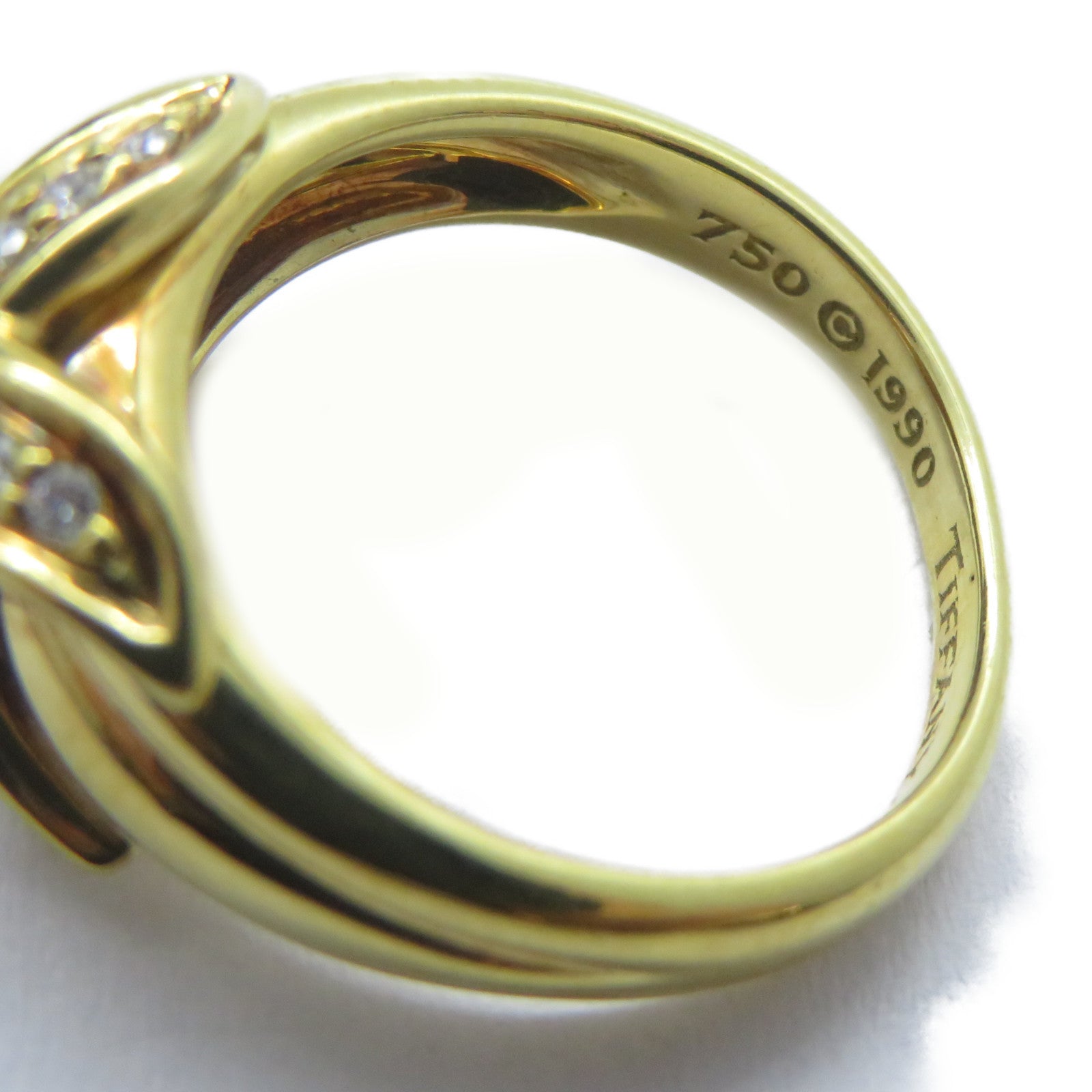 TIFFANY＆CO 18K黃金Diamond Ring鑽石戒指US#5