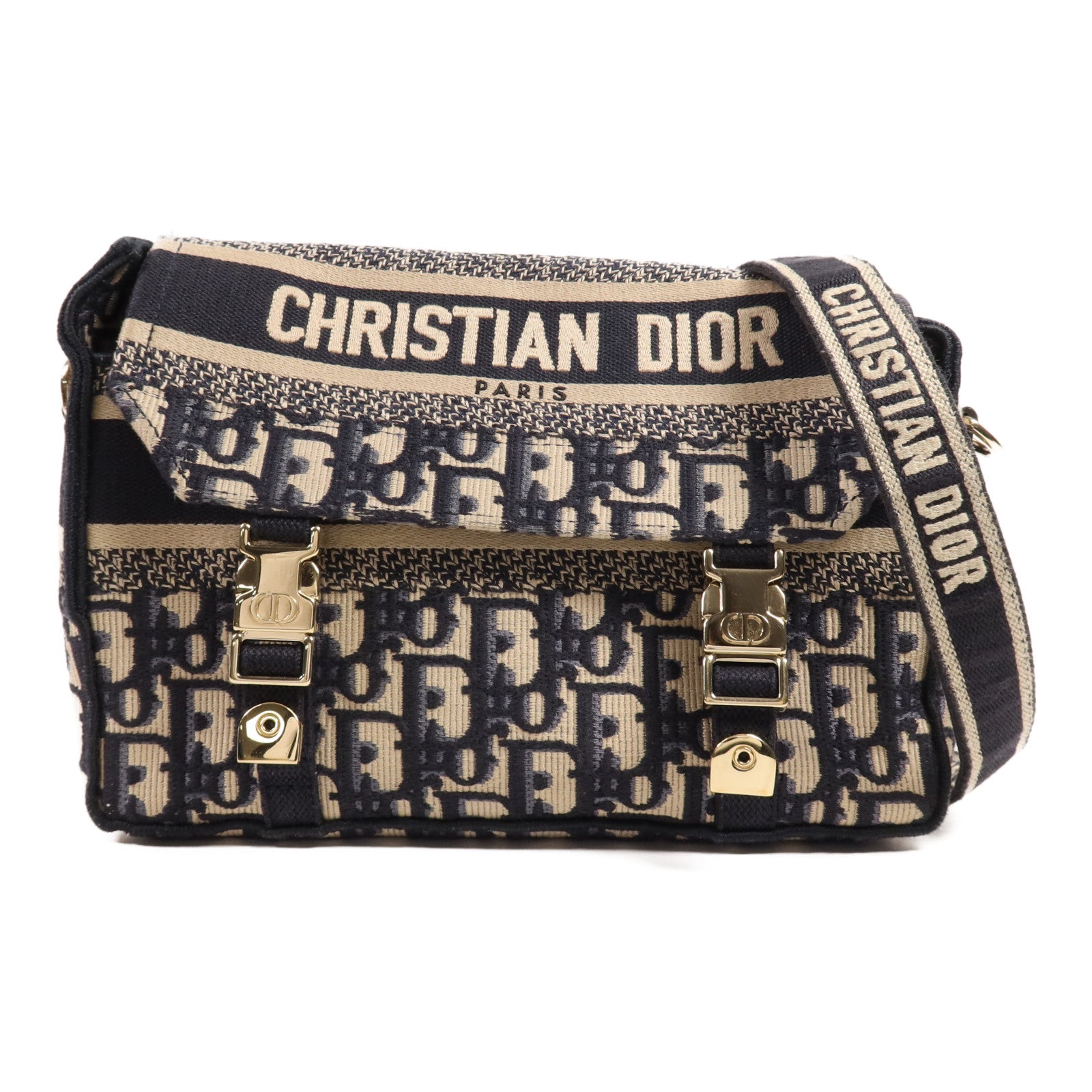 Dior 帆布Diorcamp金扣肩背袋