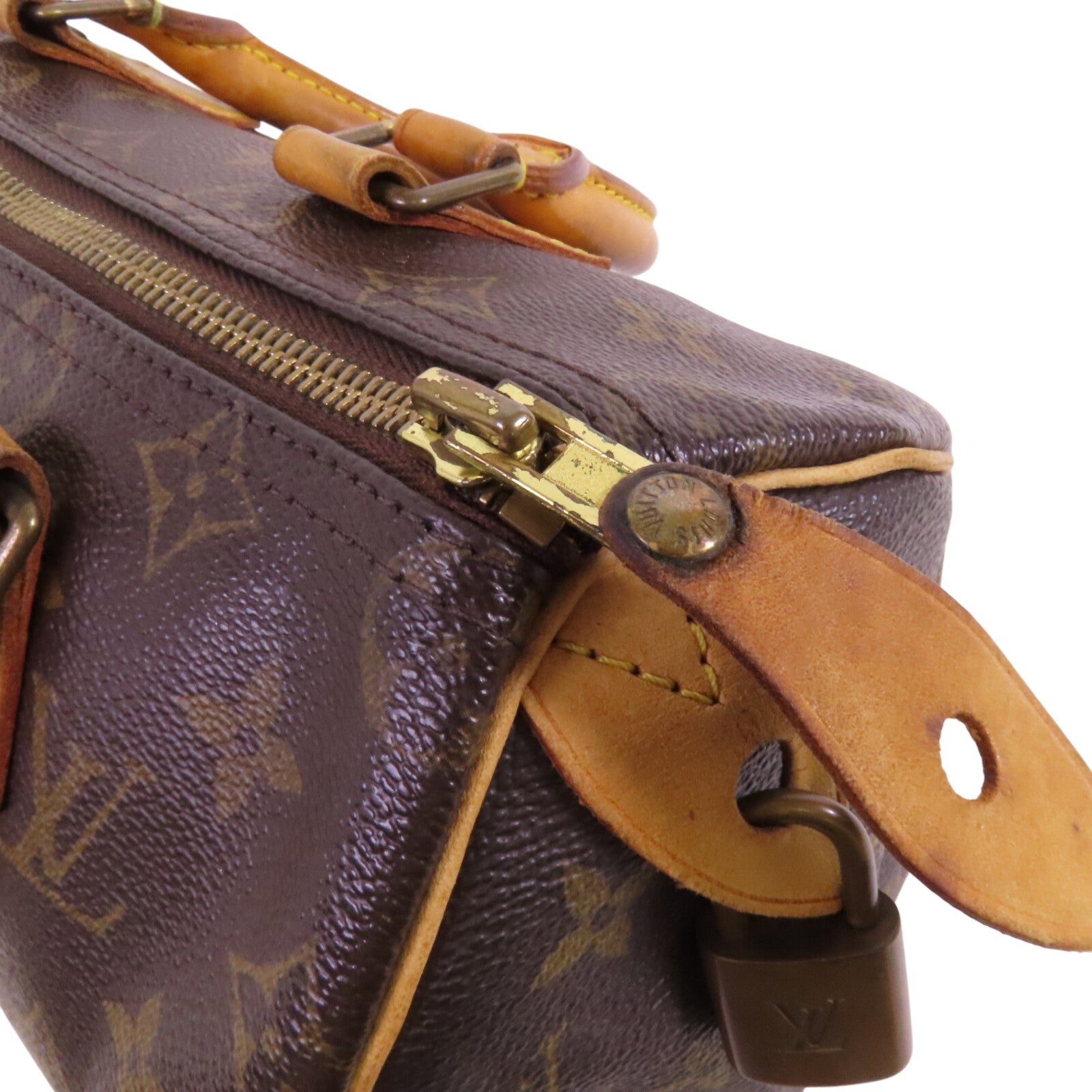 LOUIS VUITTON Monogram Speedy 25金扣手挽袋