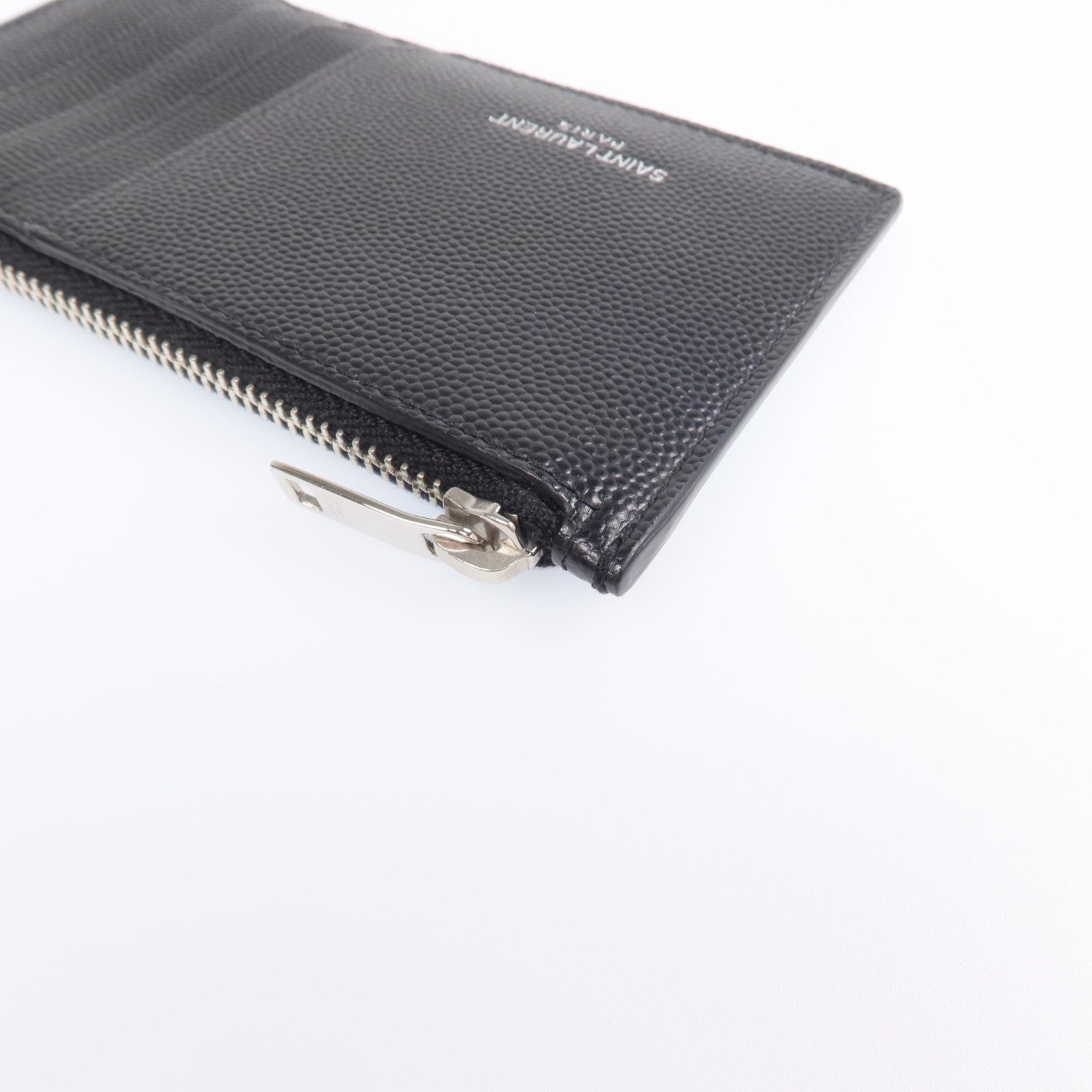 SAINT LAURENT 牛皮皮革Card Case銀扣卡片套