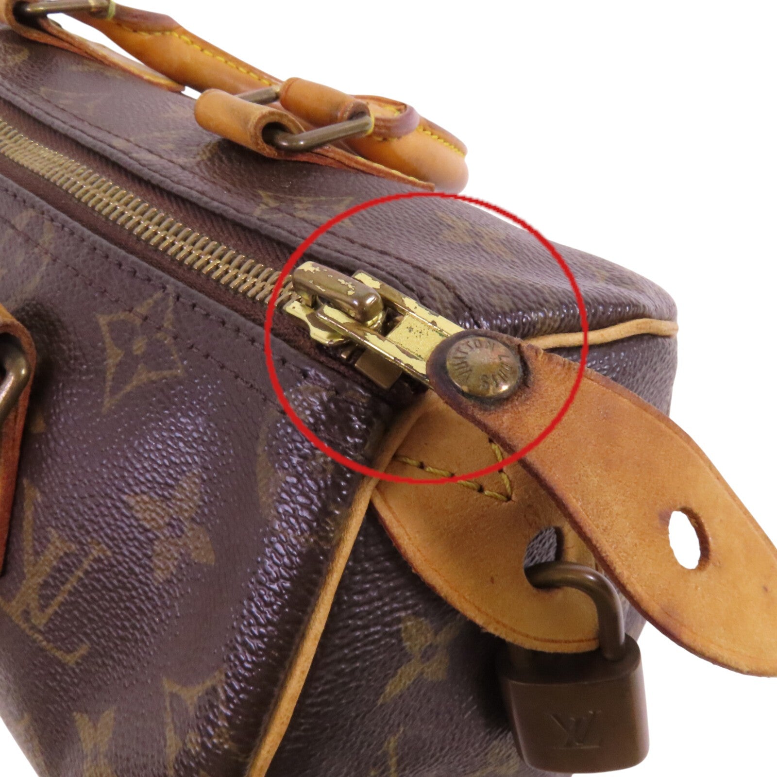 LOUIS VUITTON Monogram Speedy 25金扣手挽袋