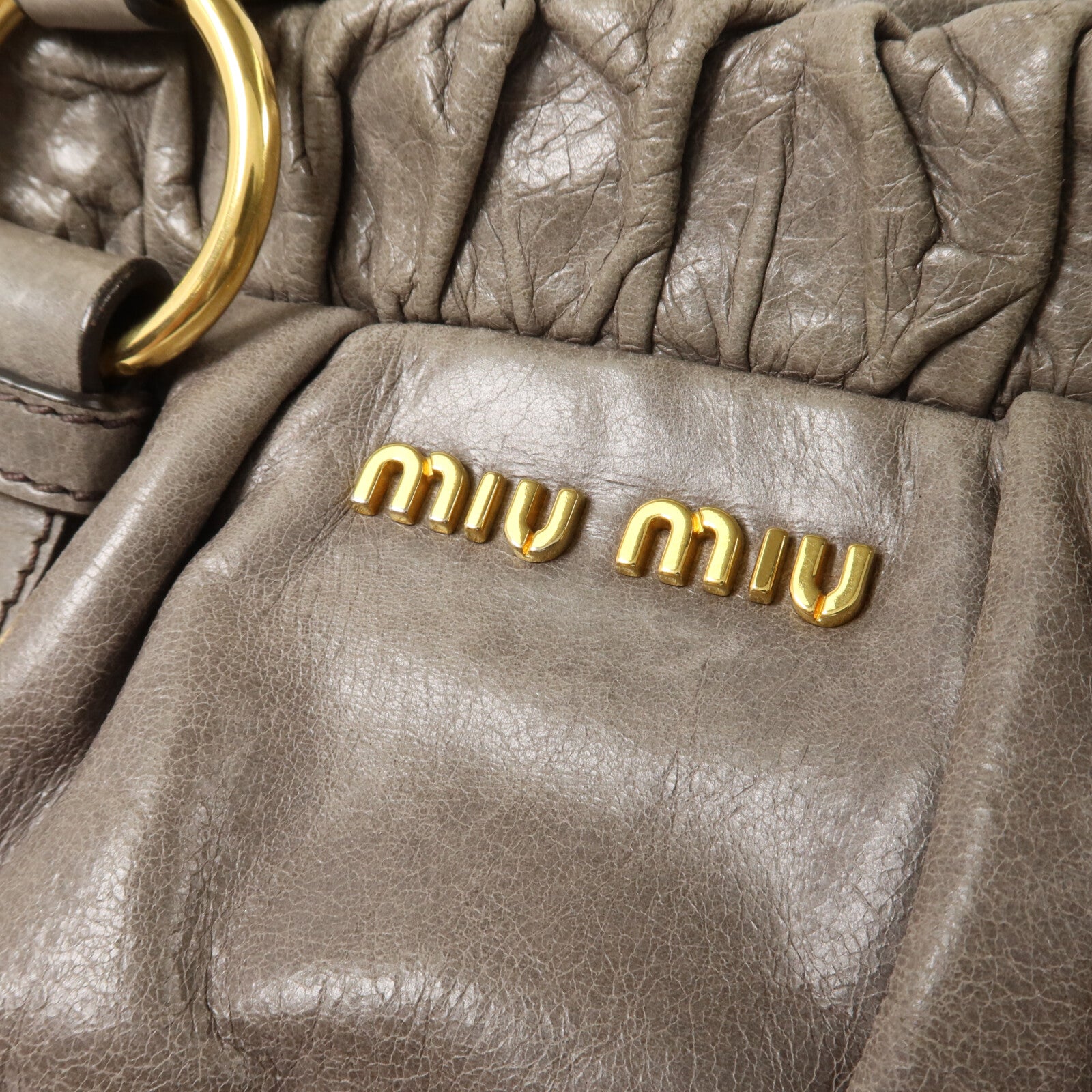 Miu Miu 牛皮皮革2 Way Shoulder手挽肩背兩用袋