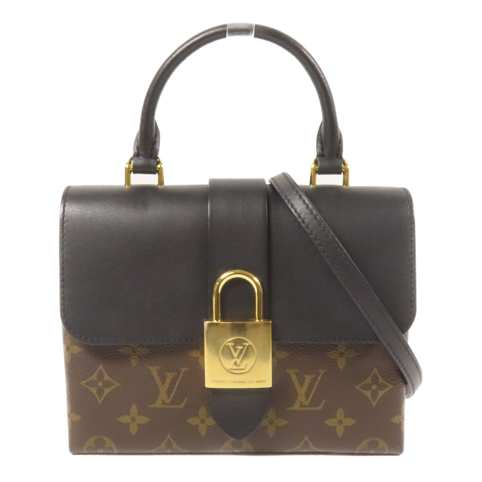LOUIS VUITTON Monogram Locky BB金扣手挽肩背兩用袋