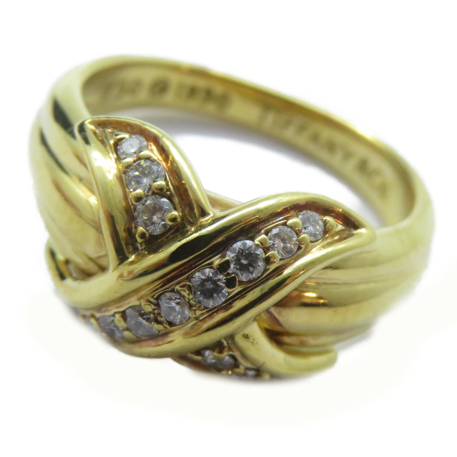TIFFANY＆CO 18K黃金Diamond Ring鑽石戒指US#5