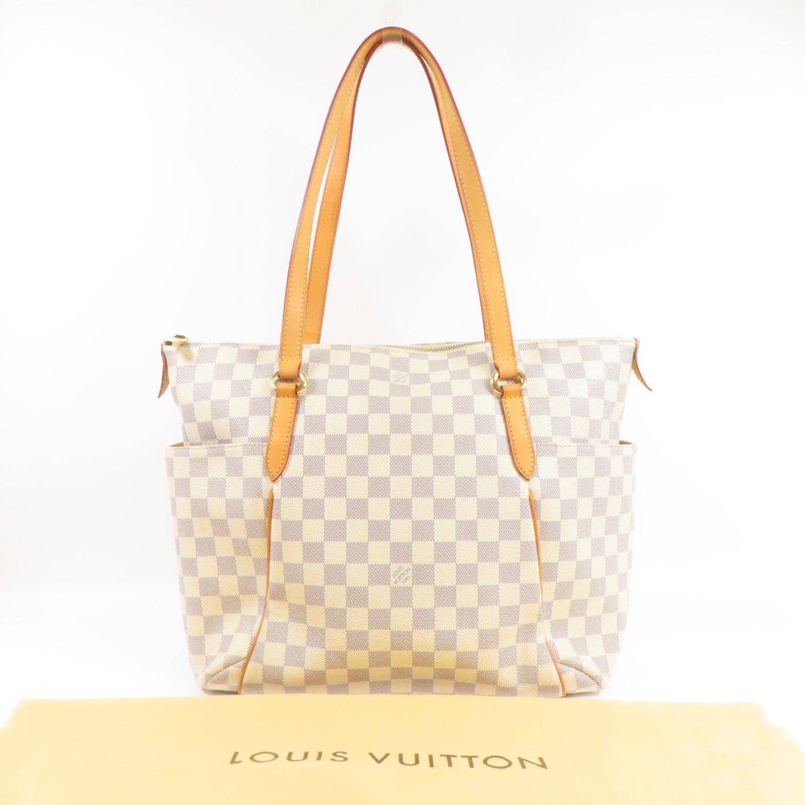 LOUIS VUITTON Damier Azur Totally MM金扣肩背袋