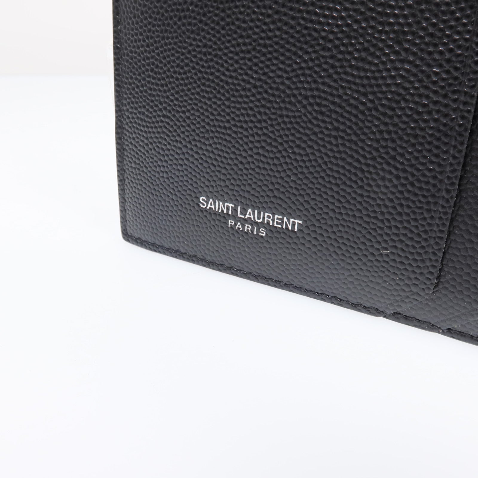 SAINT LAURENT 牛皮皮革Card Case銀扣卡片套
