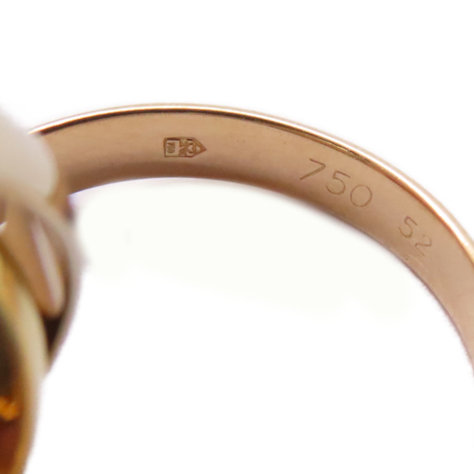 CARTIER 18K黃金/白金/玫瑰金Trinity Ring戒指US#6/Cartier#52