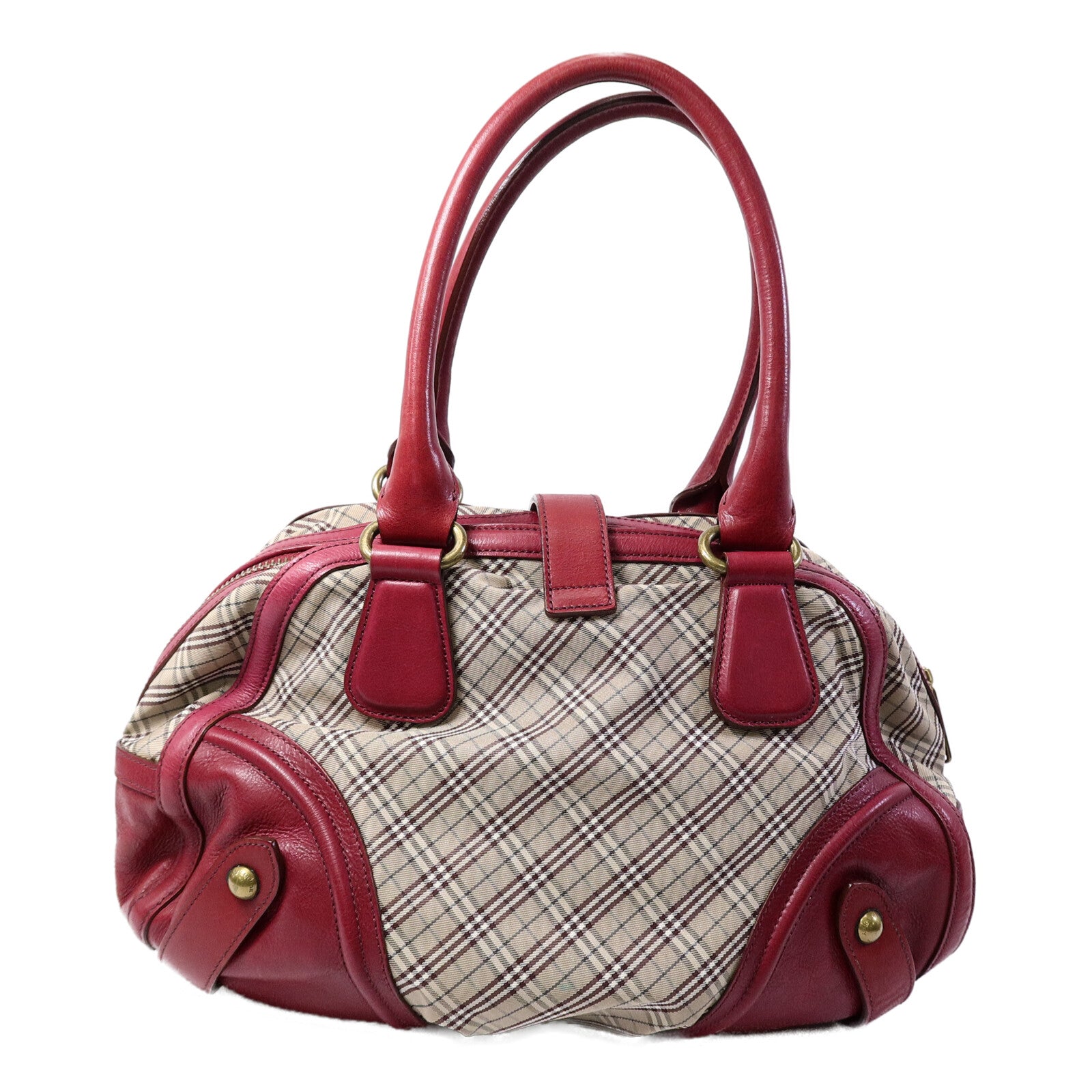 BURBERRY 帆布/皮革Shoulder Bag肩背袋
