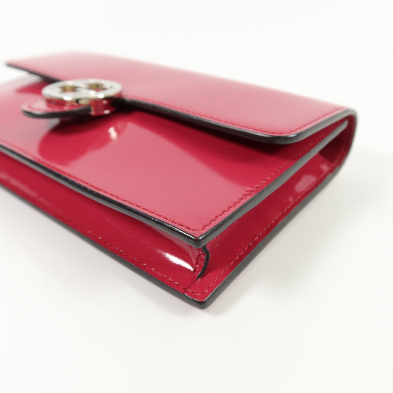 GUCCI 漆皮皮革Wallet On Chain肩背袋