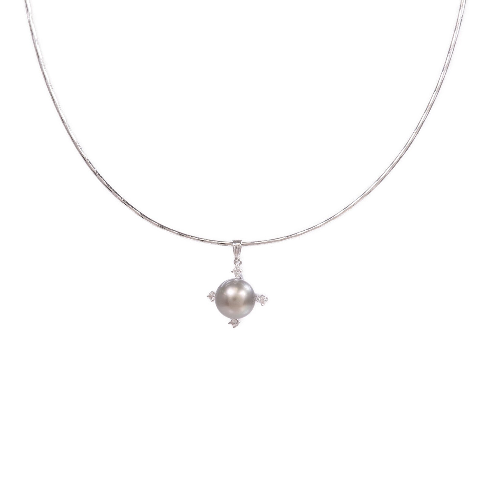 JEWELRY 18K白金Pearl Diamond Necklace珍珠/鑽石項鍊