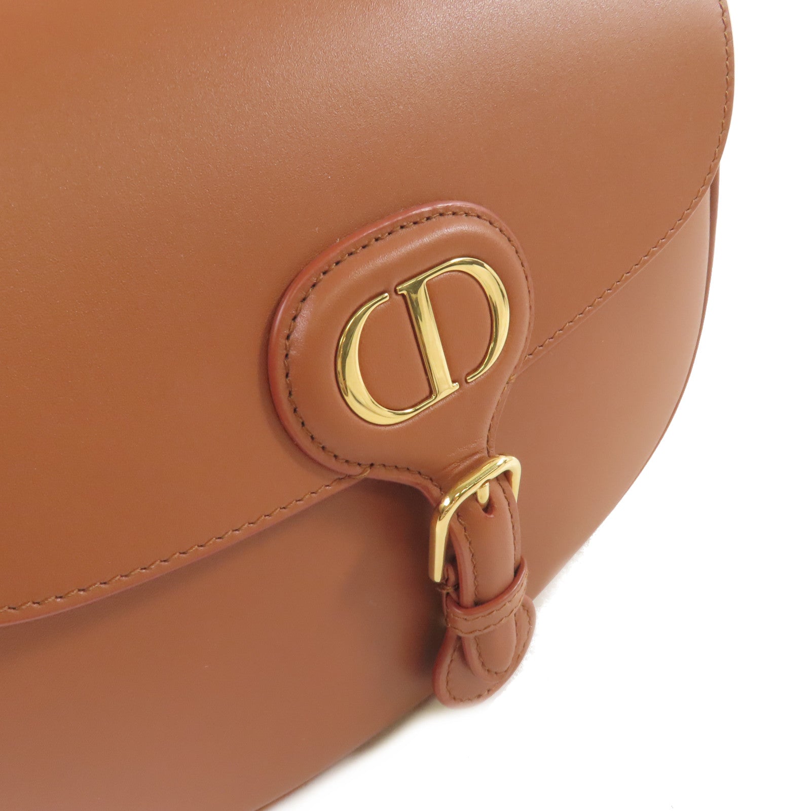 Dior 牛皮皮革Bobby Shoulder Bag金扣肩背袋啡色