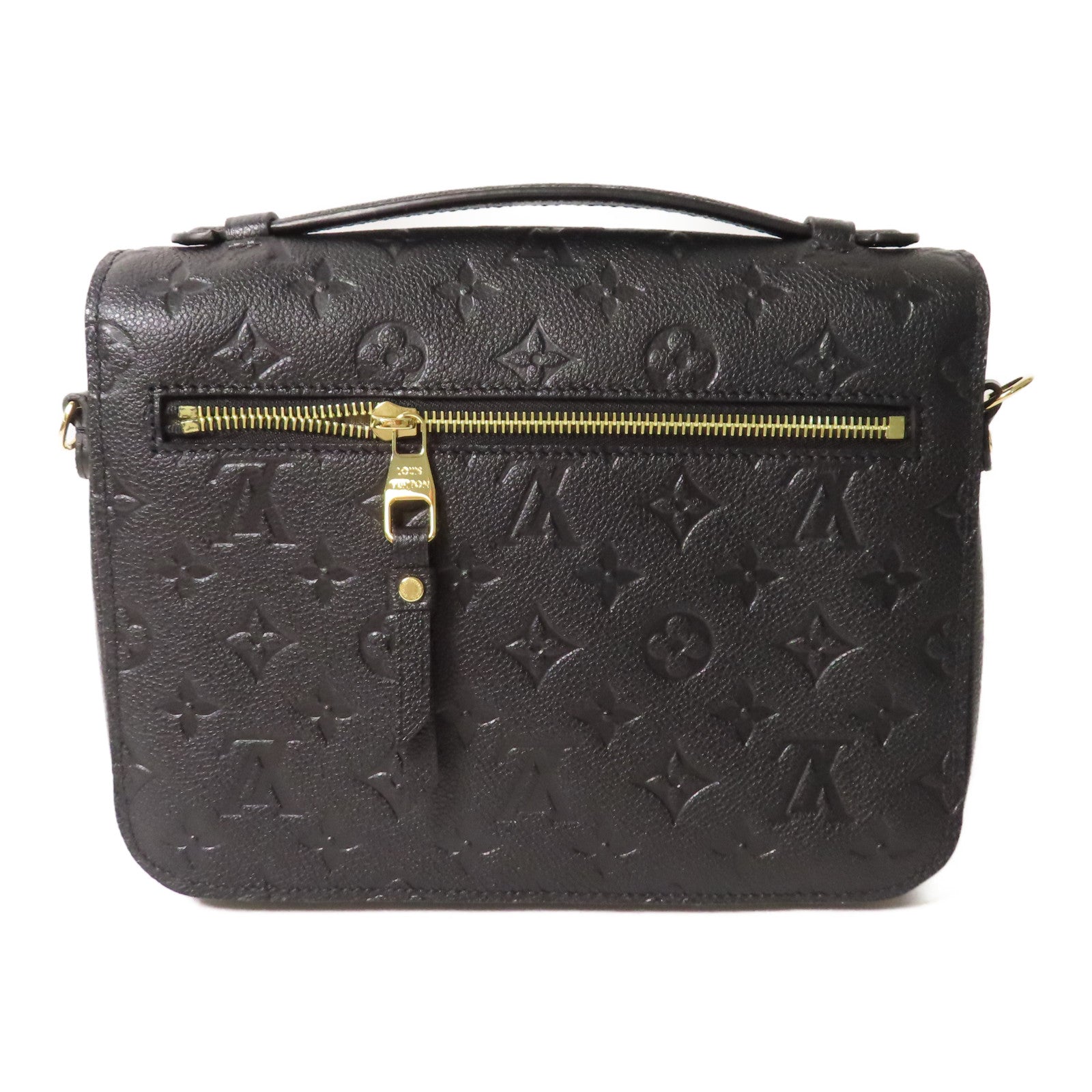 LOUIS VUITTON Monogram Emprenite Pochette Metis金扣手挽肩背兩用袋黑色