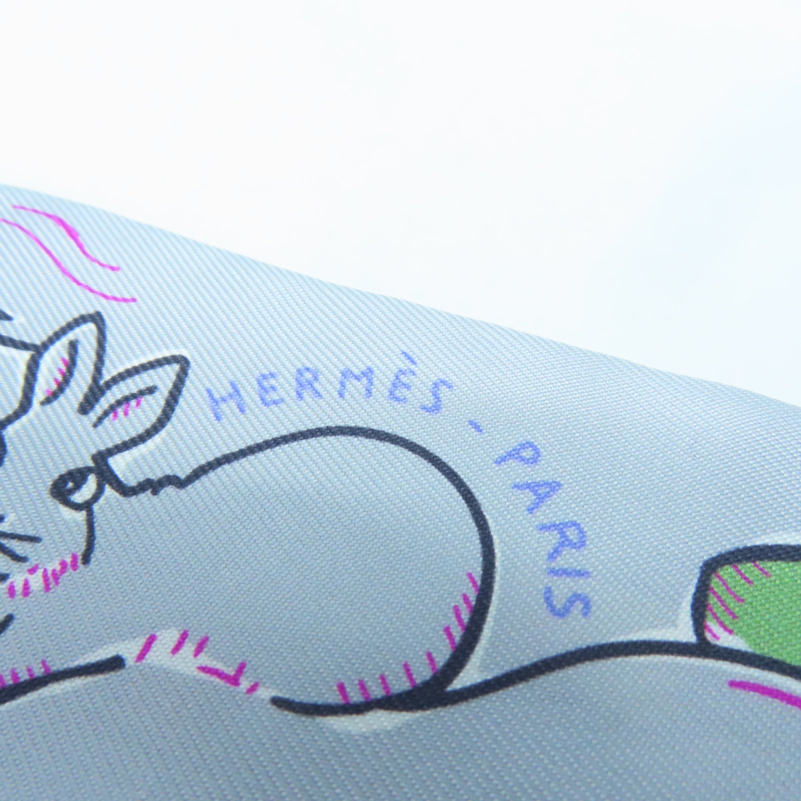 HERMES 【激減優惠】絲質Twilly Scarf絲巾藍色