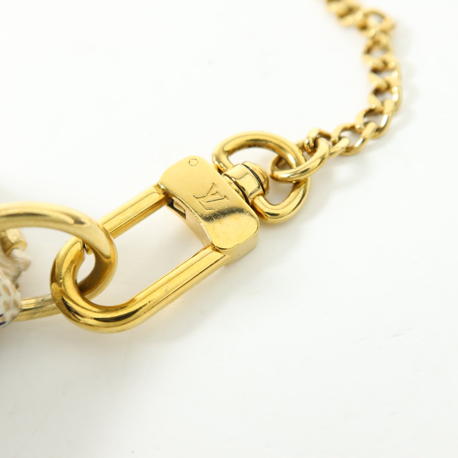 LOUIS VUITTON Damier Azur Mini Pochette Accessories金扣鏈帶手挽袋