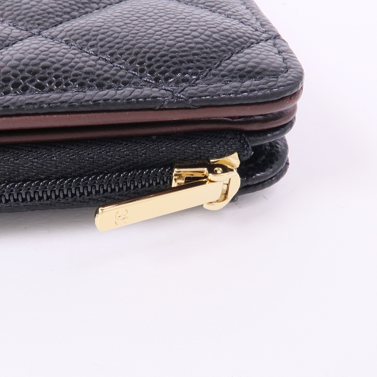 CHANEL 牛皮皮革Long Wallet金扣長錢包