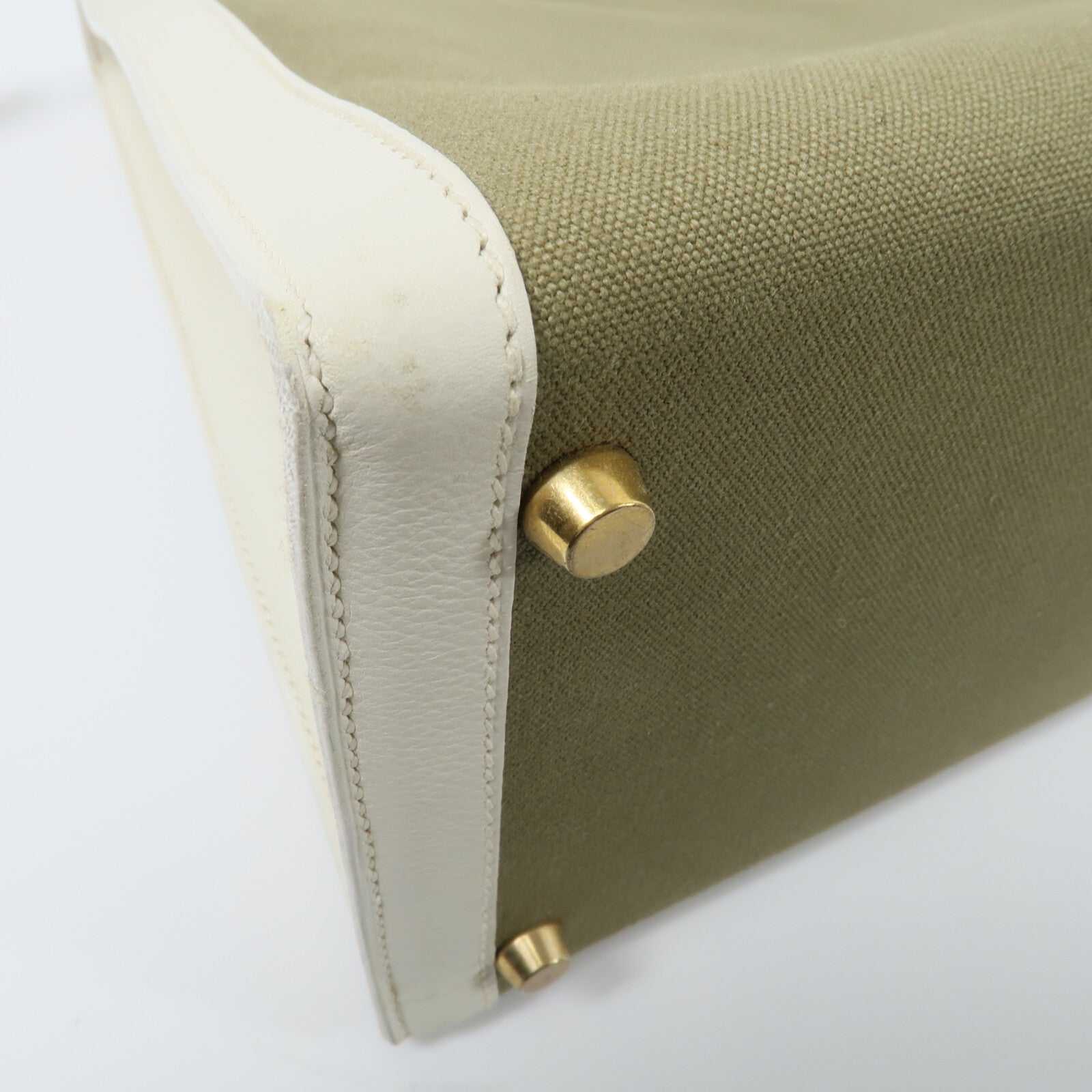 HERMES Toile H帆布Kelly 35手挽肩背兩用袋