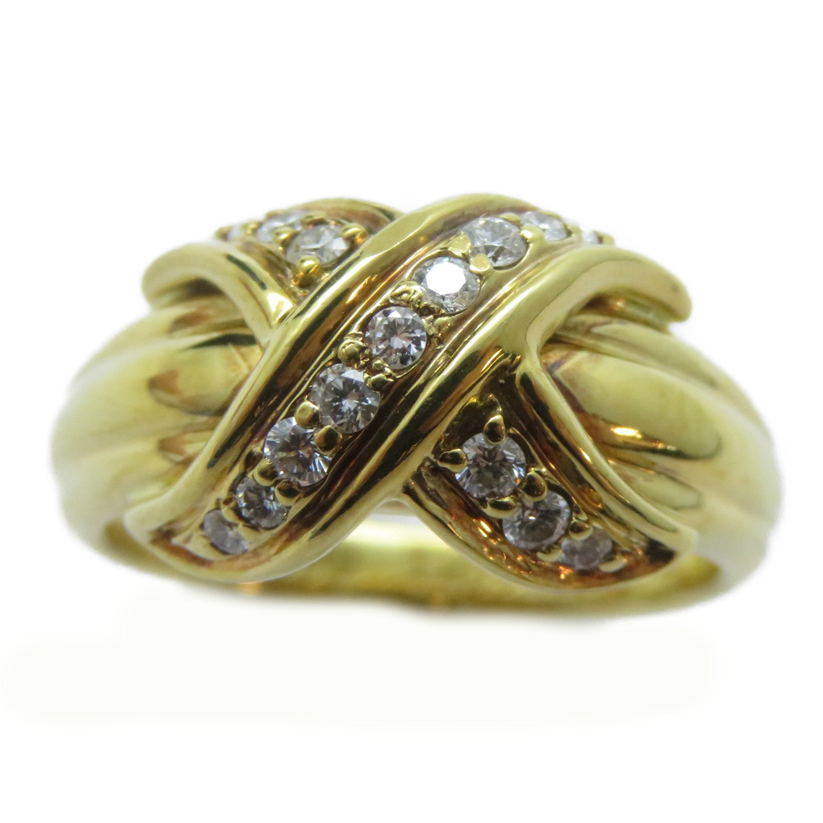 TIFFANY＆CO 18K黃金Diamond Ring鑽石戒指US#5