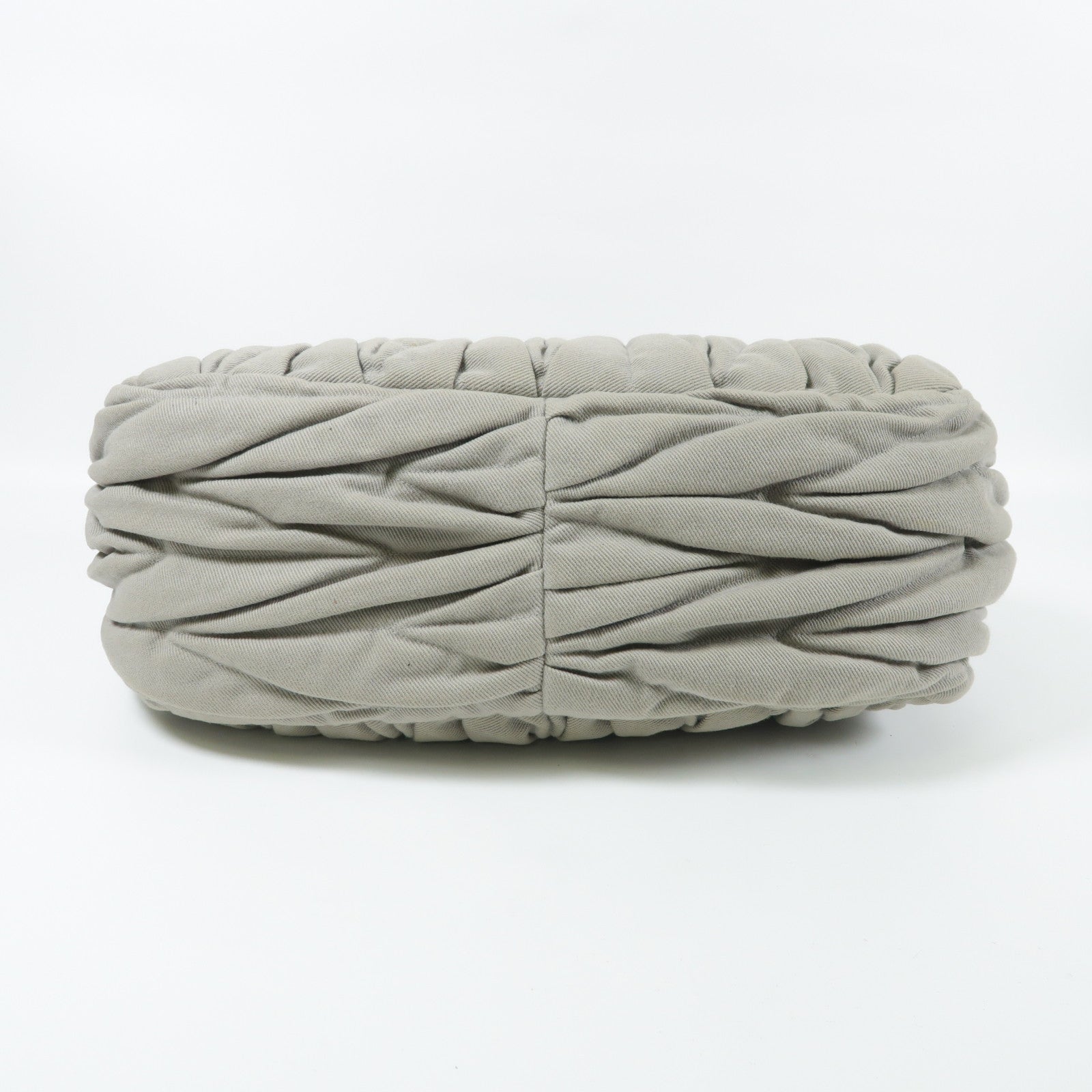 Miu Miu 【激減優惠】帆布/蛇皮皮革Shoulder Bag銀扣肩背袋