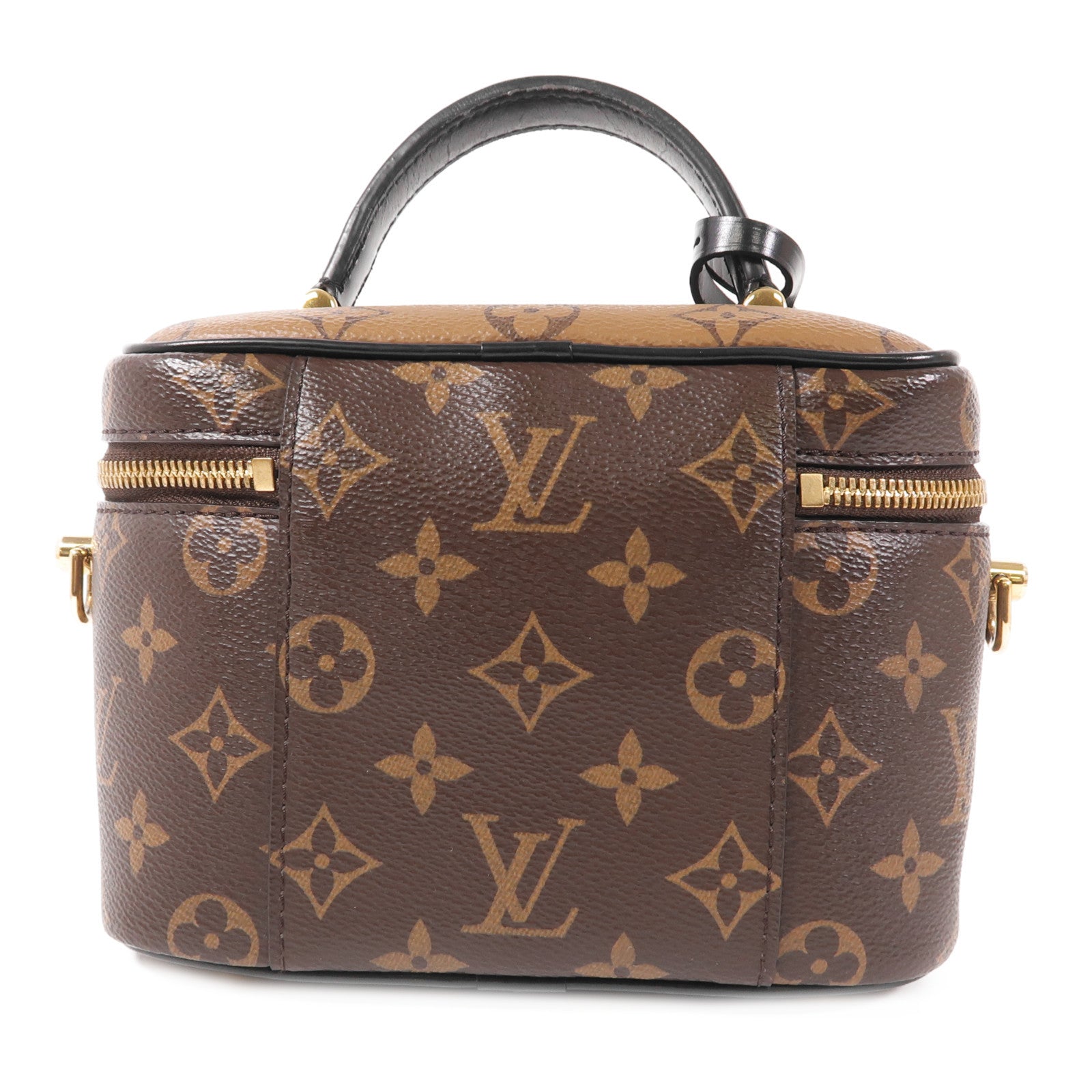 LOUIS VUITTON LV GHW Vanity PM 2 Way Shoulder Bag M45165 Monogram Reverse Brown