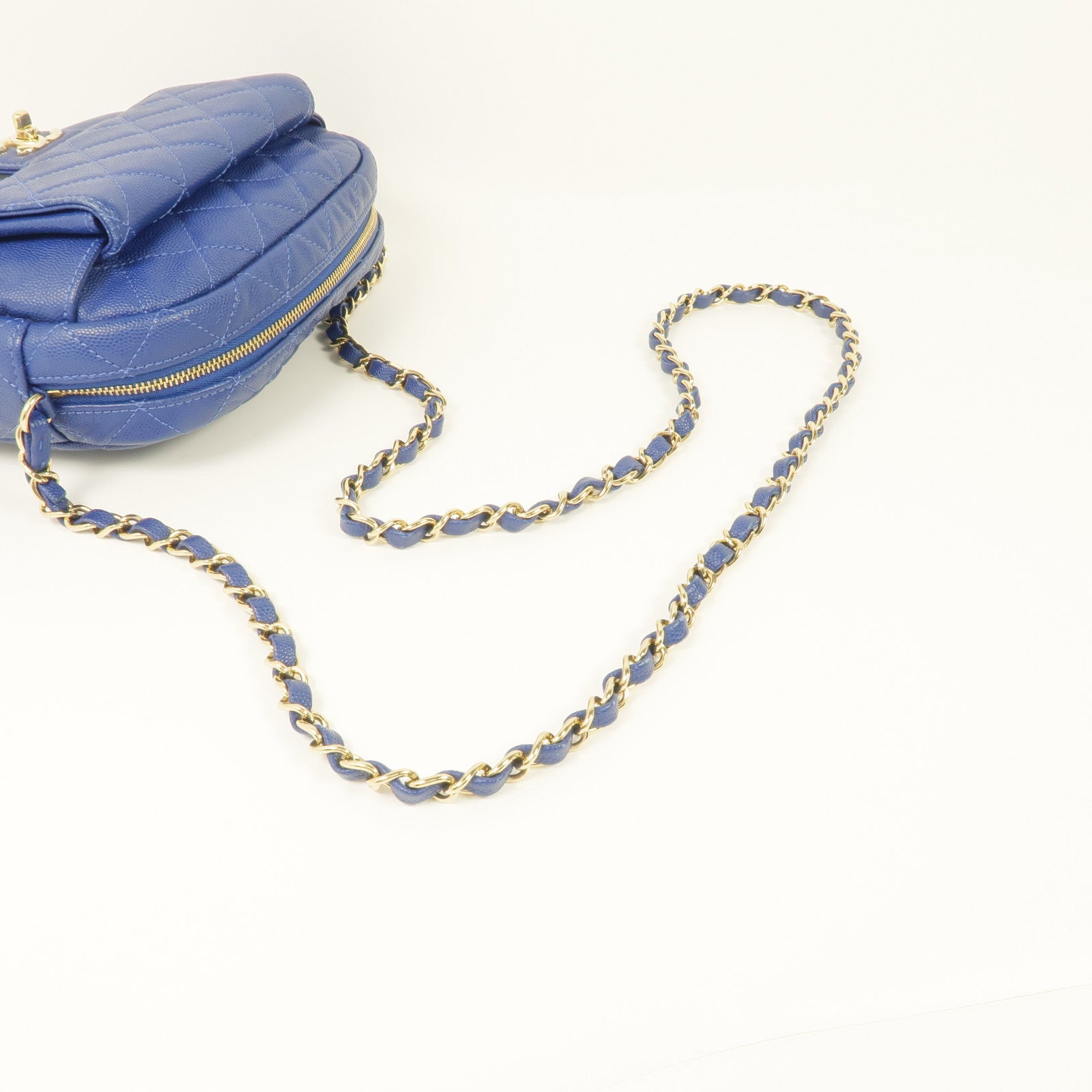 CHANEL 牛皮皮革Chain Shoulder Bag金扣鏈帶肩背袋