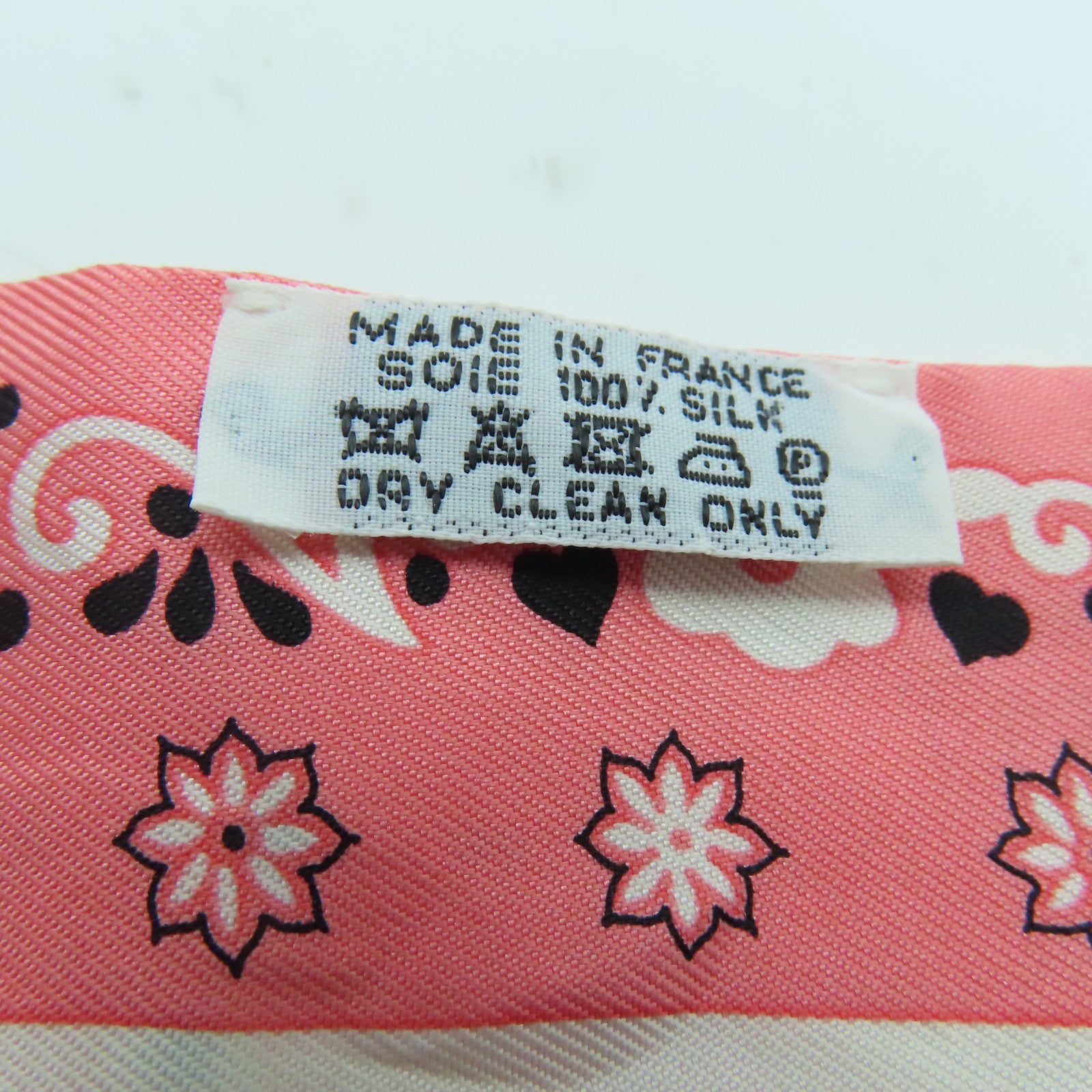 HERMES 絲質Twilly絲巾粉紅色