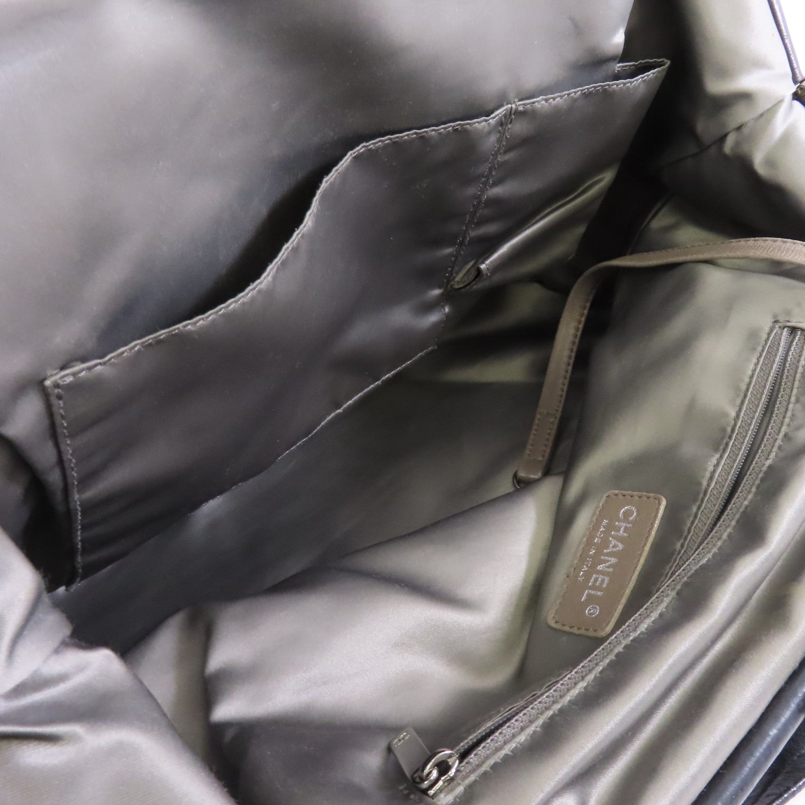 CHANEL 【激減優惠】菱格羊皮皮革Chain Shoulder Bag銀扣鏈帶肩背袋黑色