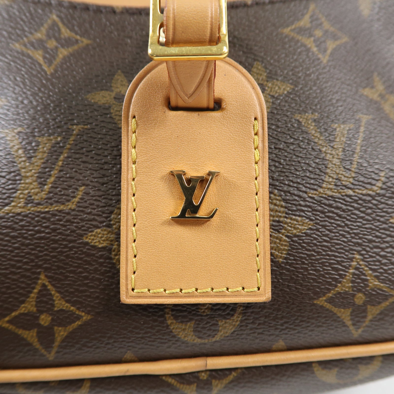 LOUIS VUITTON Monogram Deauville Mini金扣肩背袋棕色