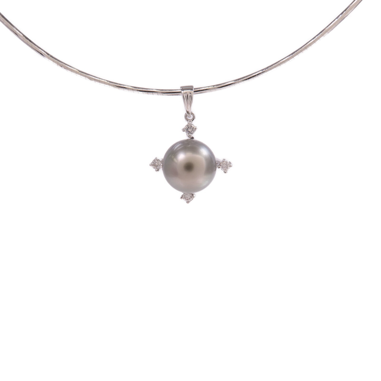JEWELRY 18K白金Pearl Diamond Necklace珍珠/鑽石項鍊