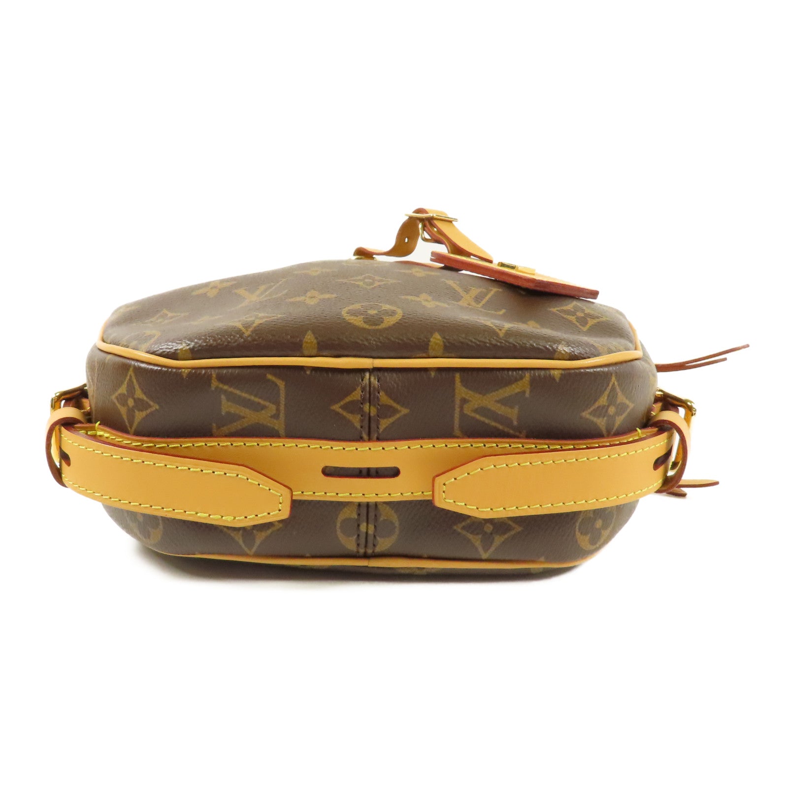 LOUIS VUITTON Monogram Boite Chapeau Souple金扣肩背袋棕色