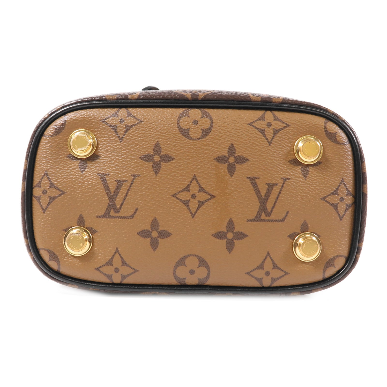 LOUIS VUITTON LV GHW Vanity PM 2 Way Shoulder Bag M45165 Monogram Reverse Brown
