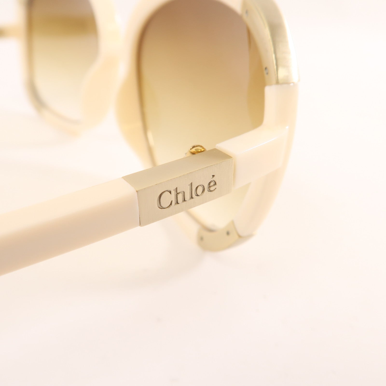 Chloe PVC Sunglasses太陽眼鏡白色/黃色