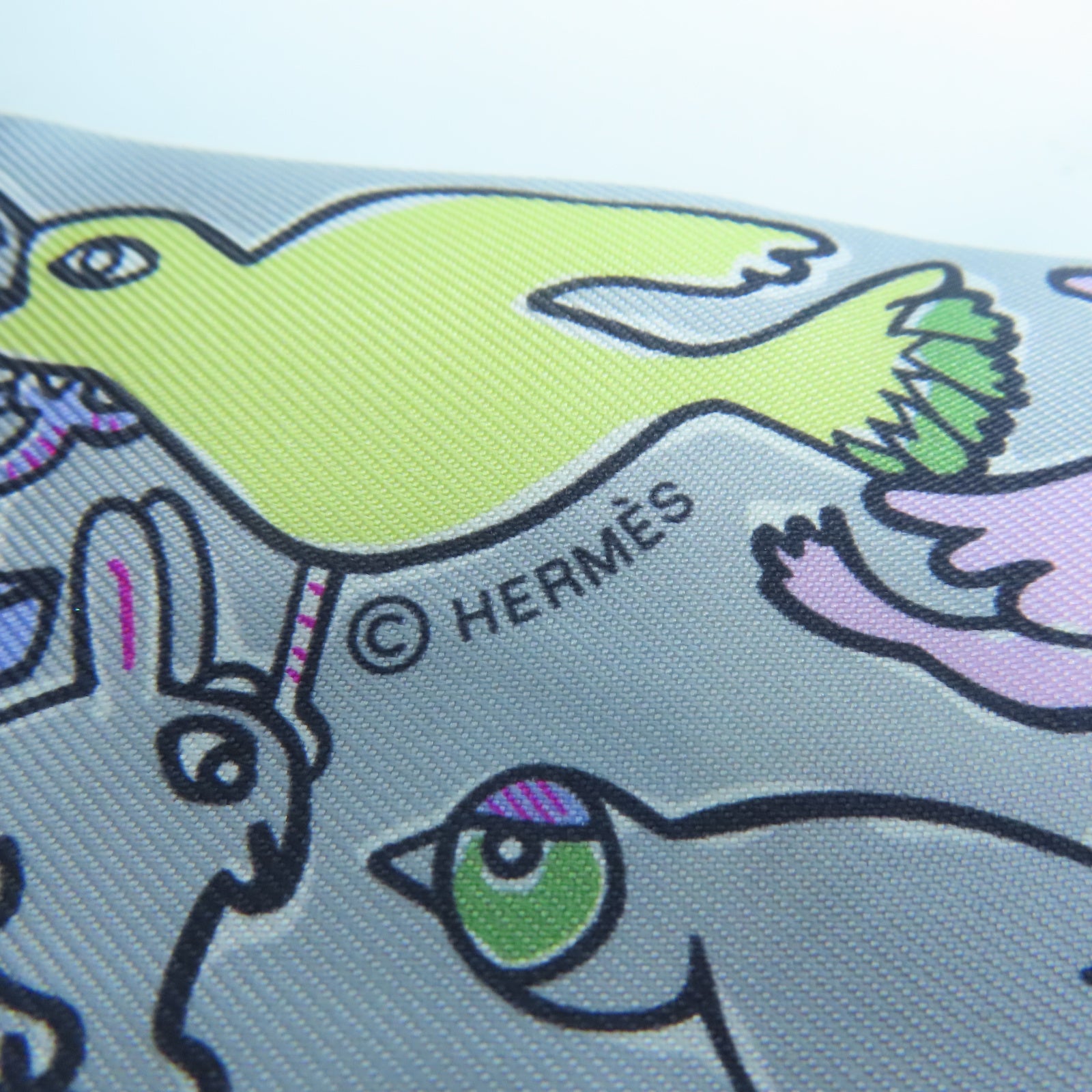 HERMES 【激減優惠】絲質Twilly Scarf絲巾藍色