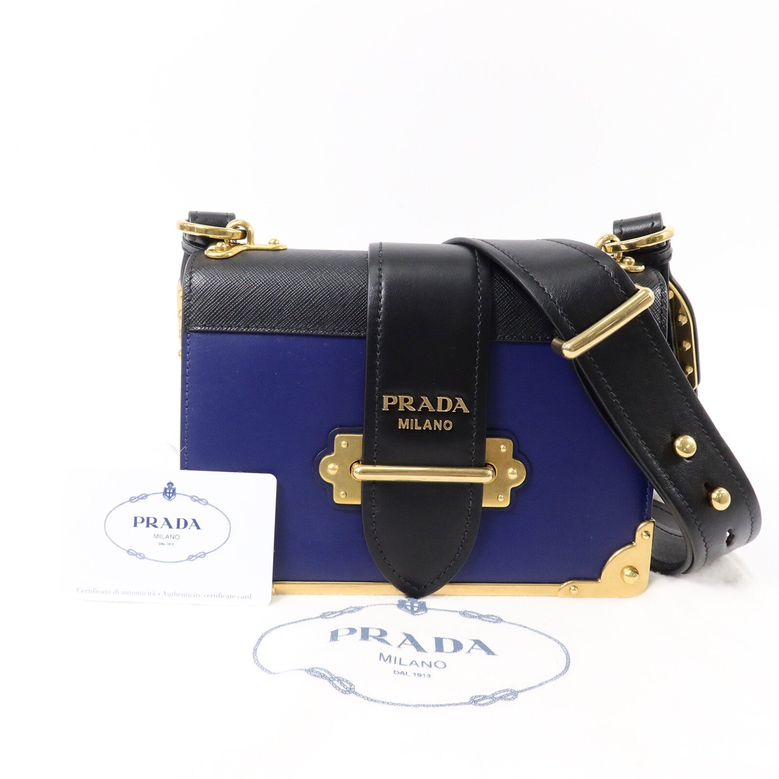 PRADA Saffiano皮革Cahier Bag肩背袋